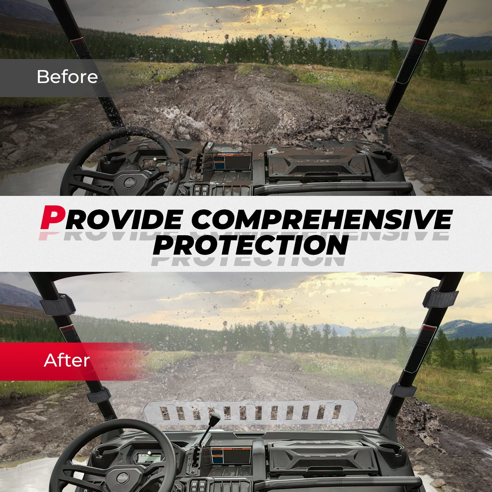 Kemimoto Defender parabrezza anteriore ventilato policarbonato