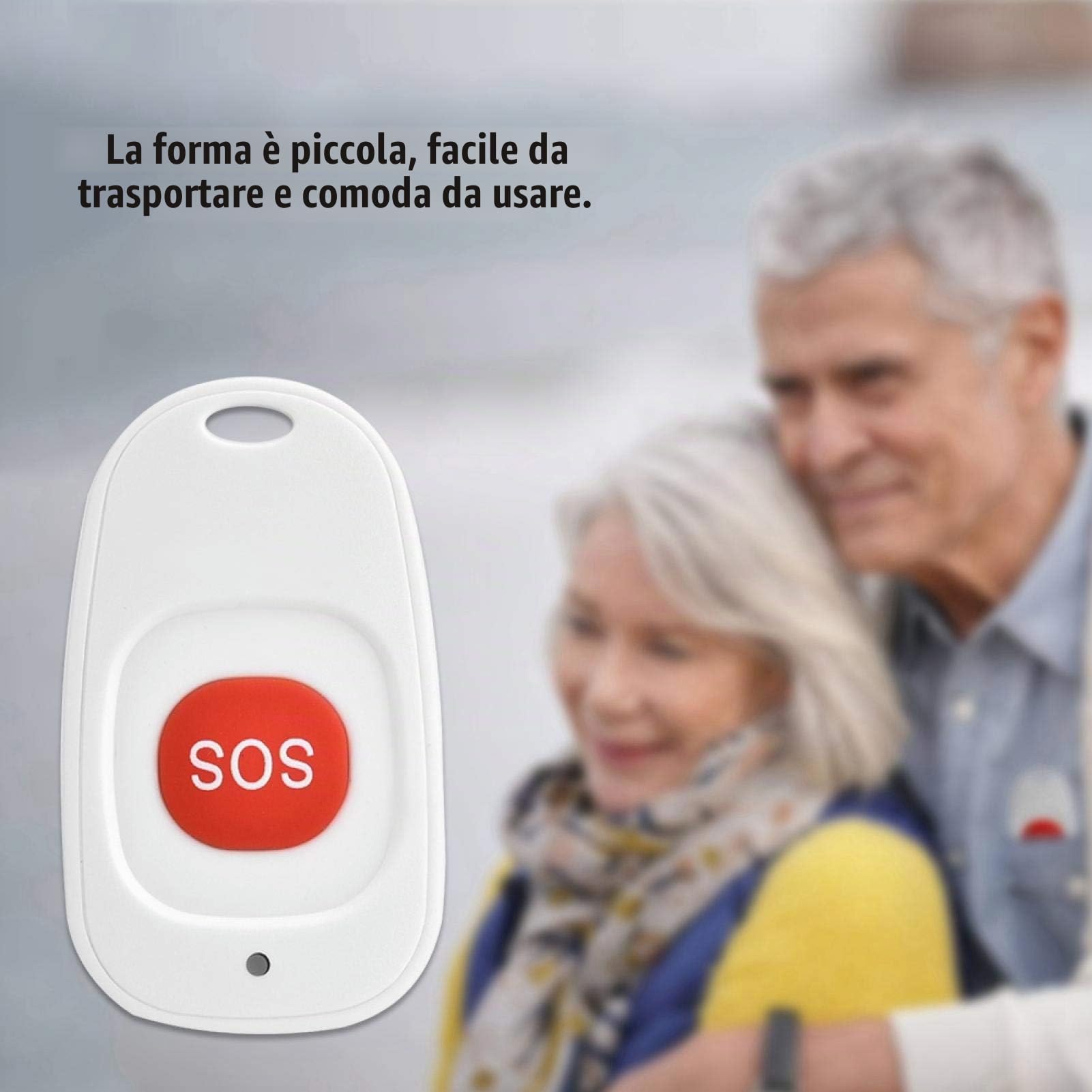Kuuleyn Pulsante SOS Wireless 433 MHz Anziani Bianco