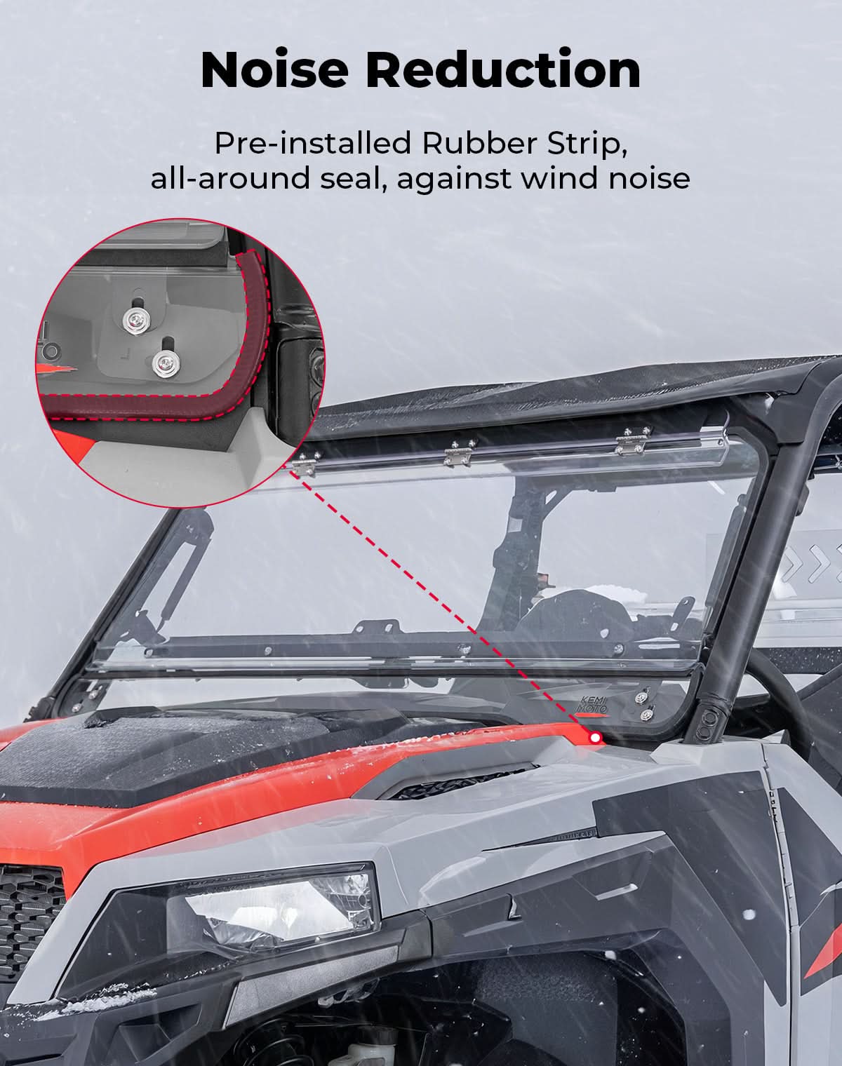 Kemimoto Parabrezza Anteriore 3-in-1 Polaris General 1000 PC