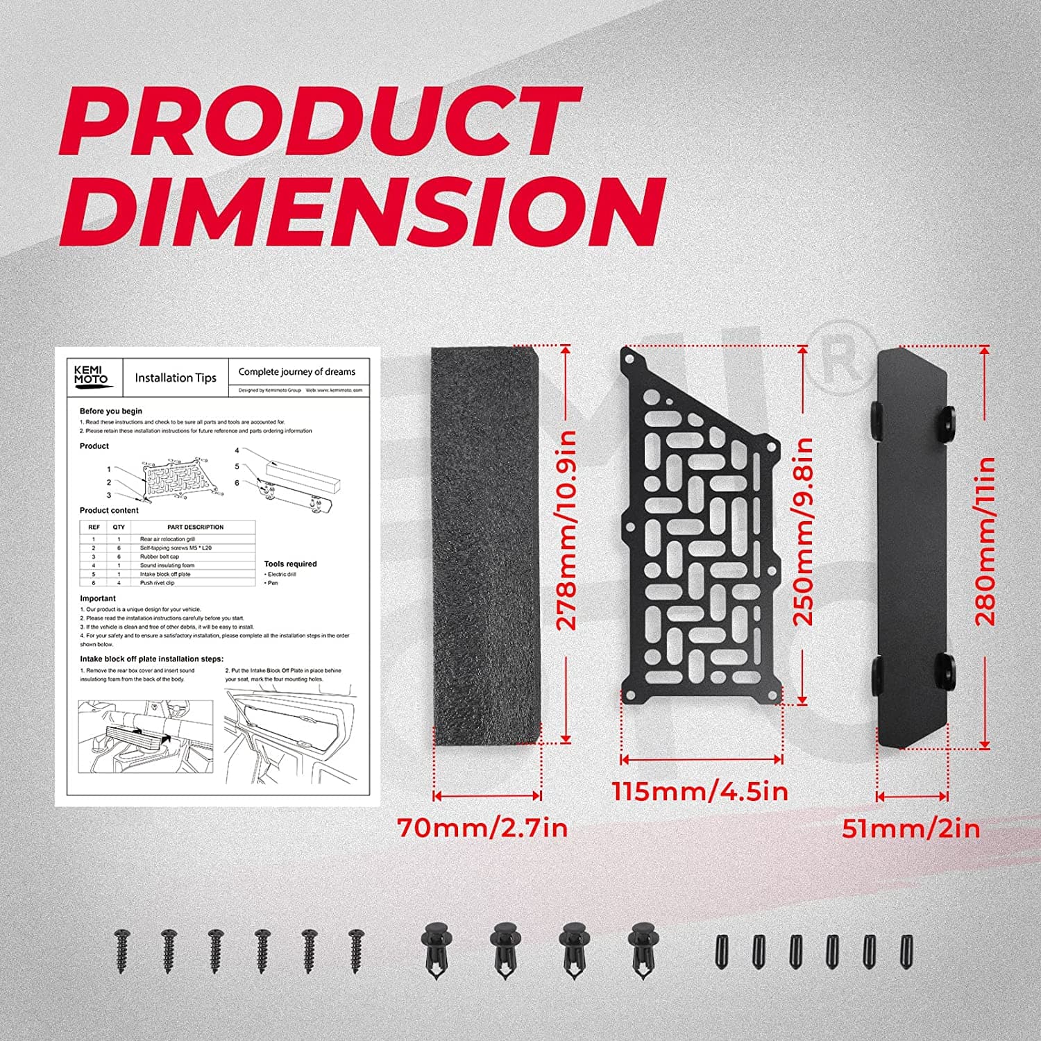 Kemimoto Maverick X3 kit insonorizzazione alluminio