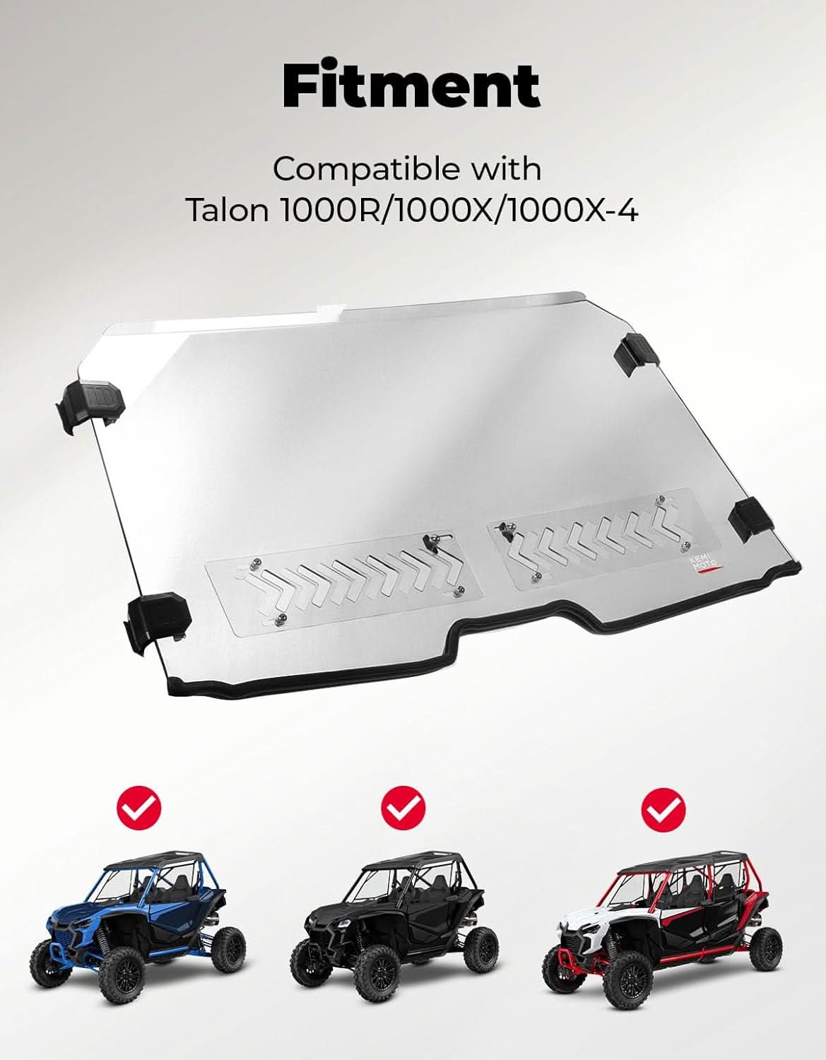 Kemimoto Talon 1000 parabrezza anteriore ventilato scorrevole