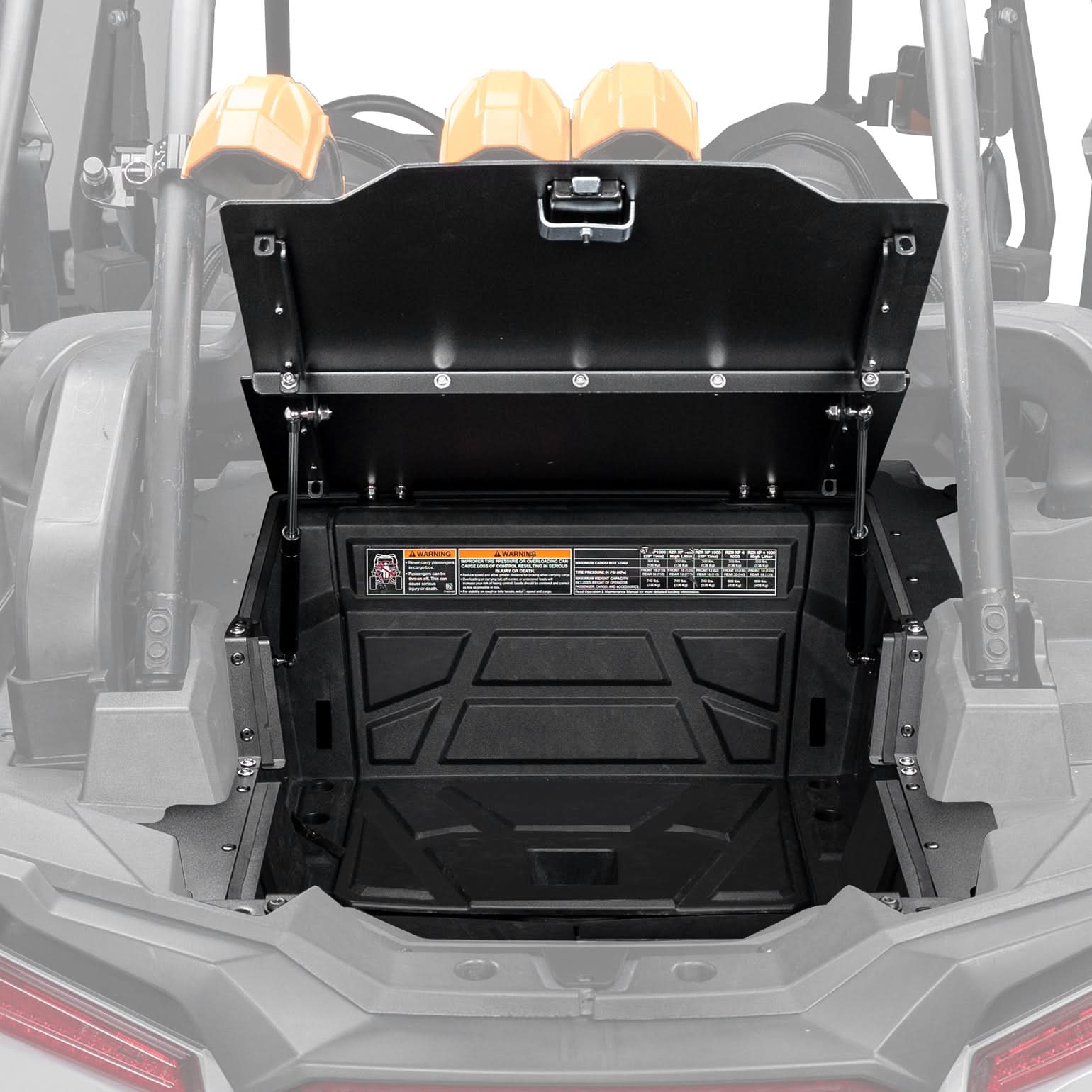 KEMIMOTO RZR XP 1000 baule posteriore alluminio nero