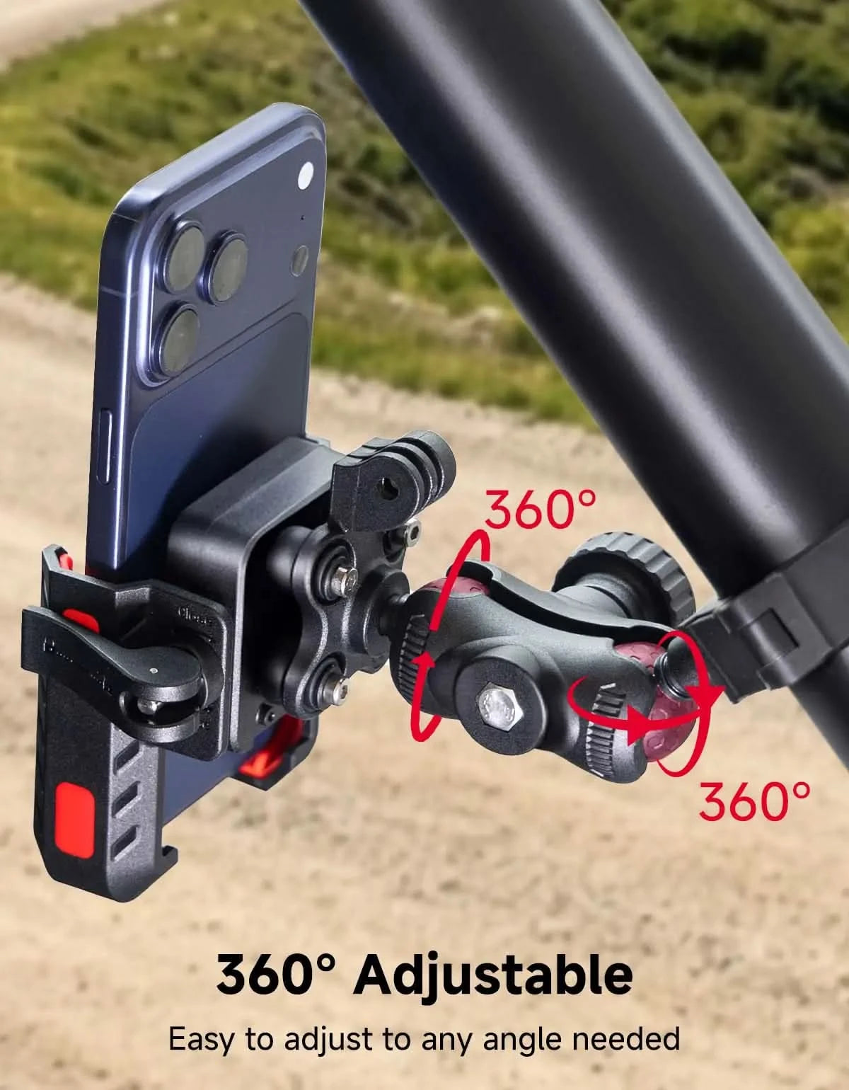 KEMIMOTO Supporto Telefono UTV Roll-Bar 360° Antivibrazione