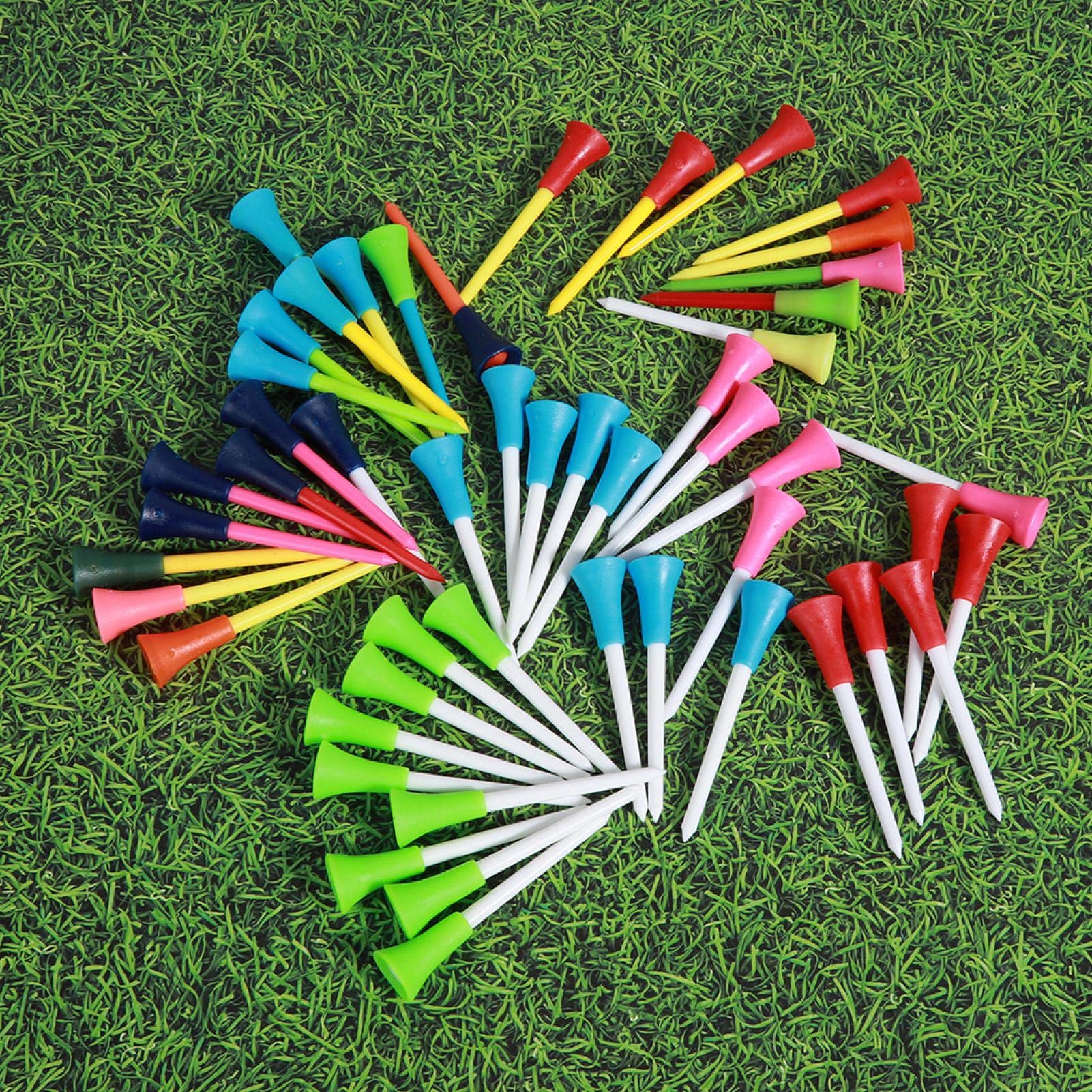 Kuuleyn Tee Golf Silicone 50 Pezzi 83 mm Colorati