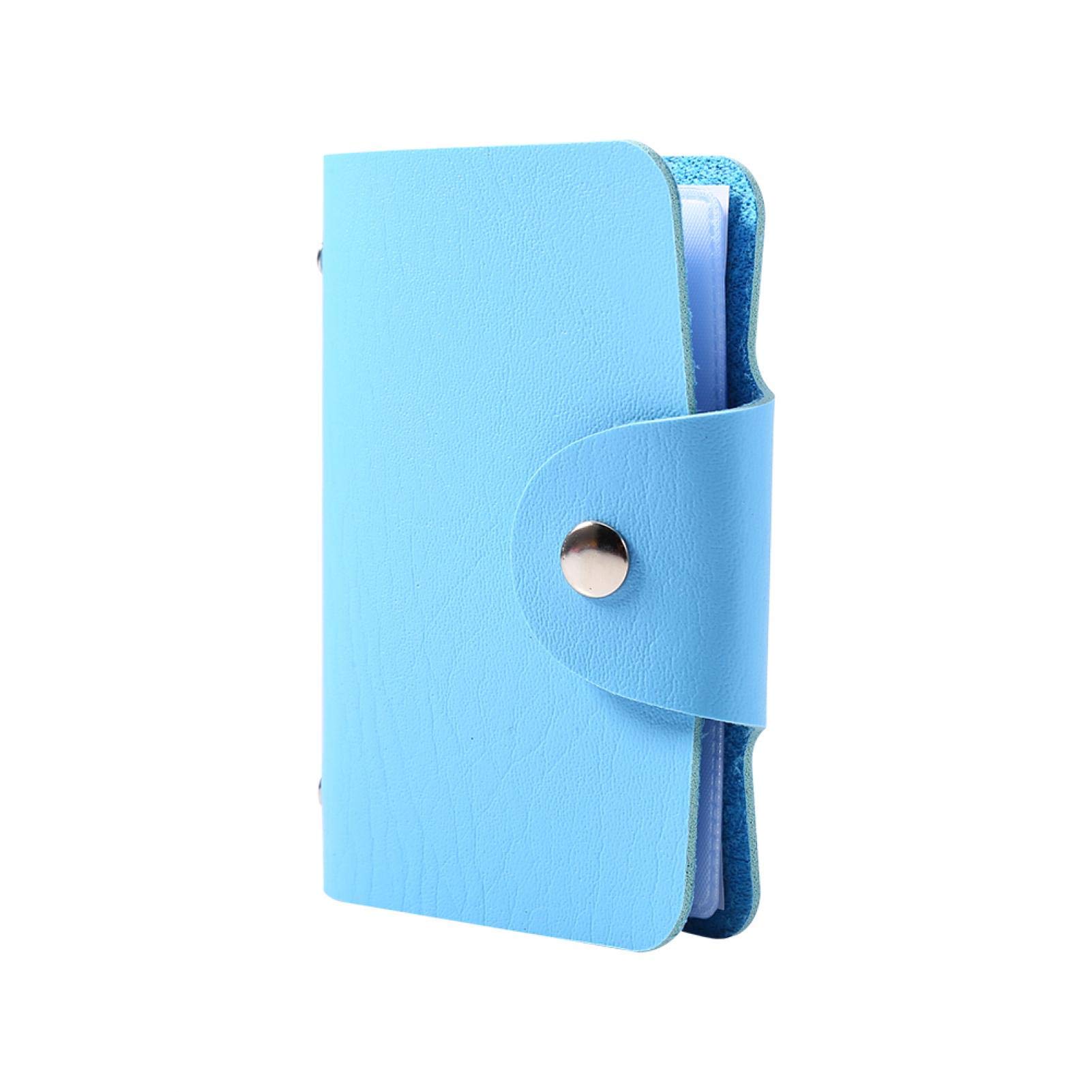 Kuuleyn porta biglietti pelle PU blu 24 carte chiusura