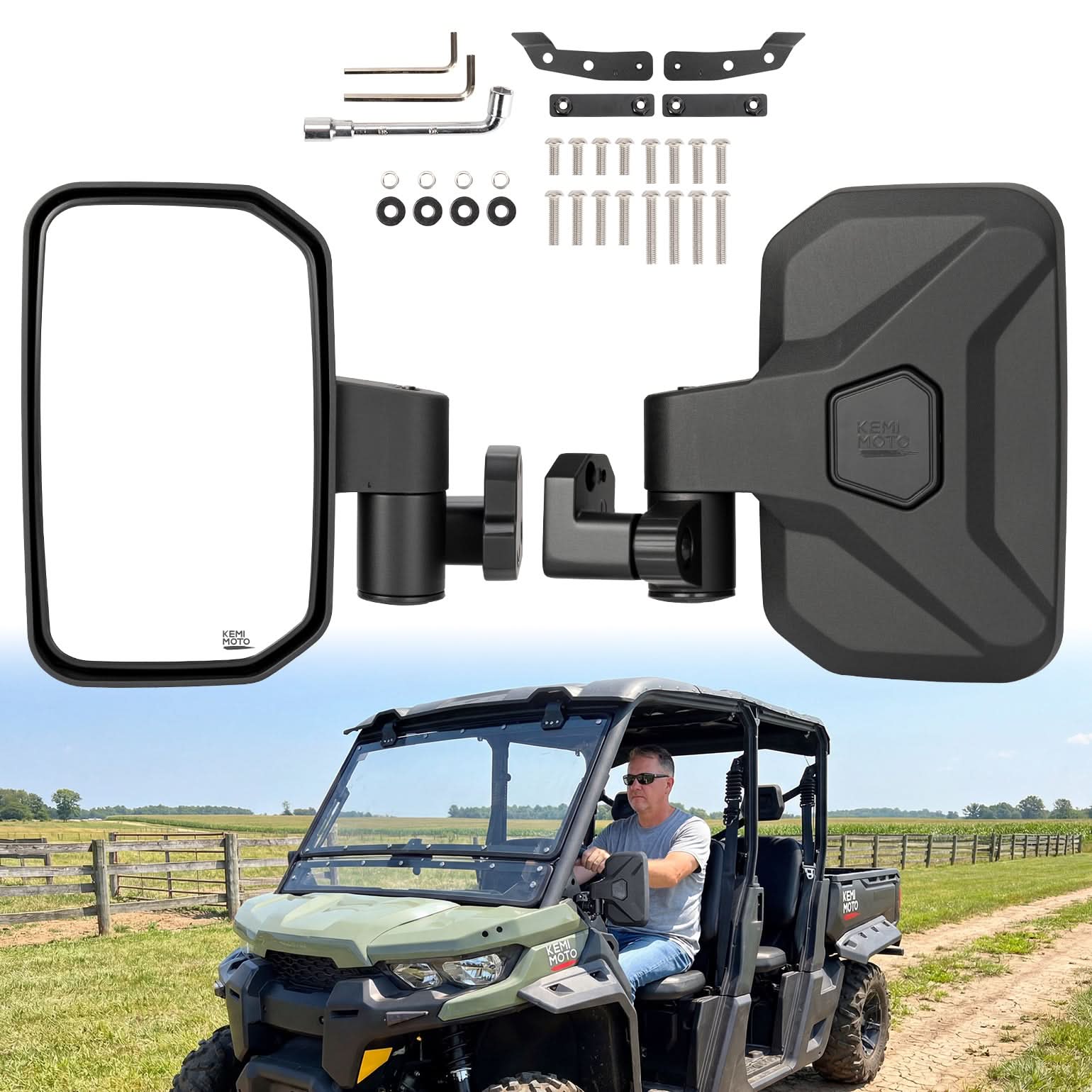 KEMIMOTO Defender specchietti laterali Can-Am con reset 2016+