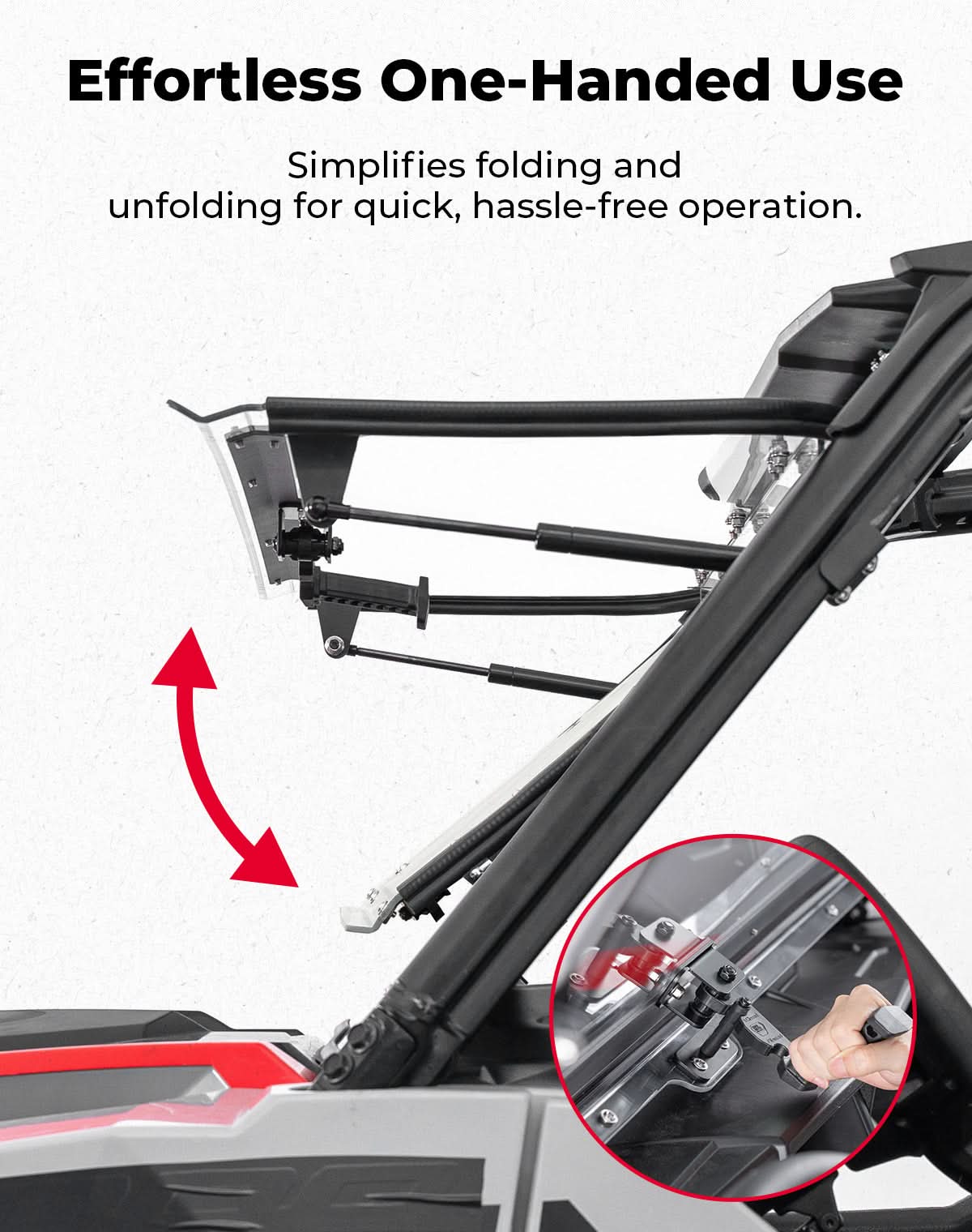 Kemimoto Parabrezza Anteriore 3-in-1 Polaris General 1000 PC