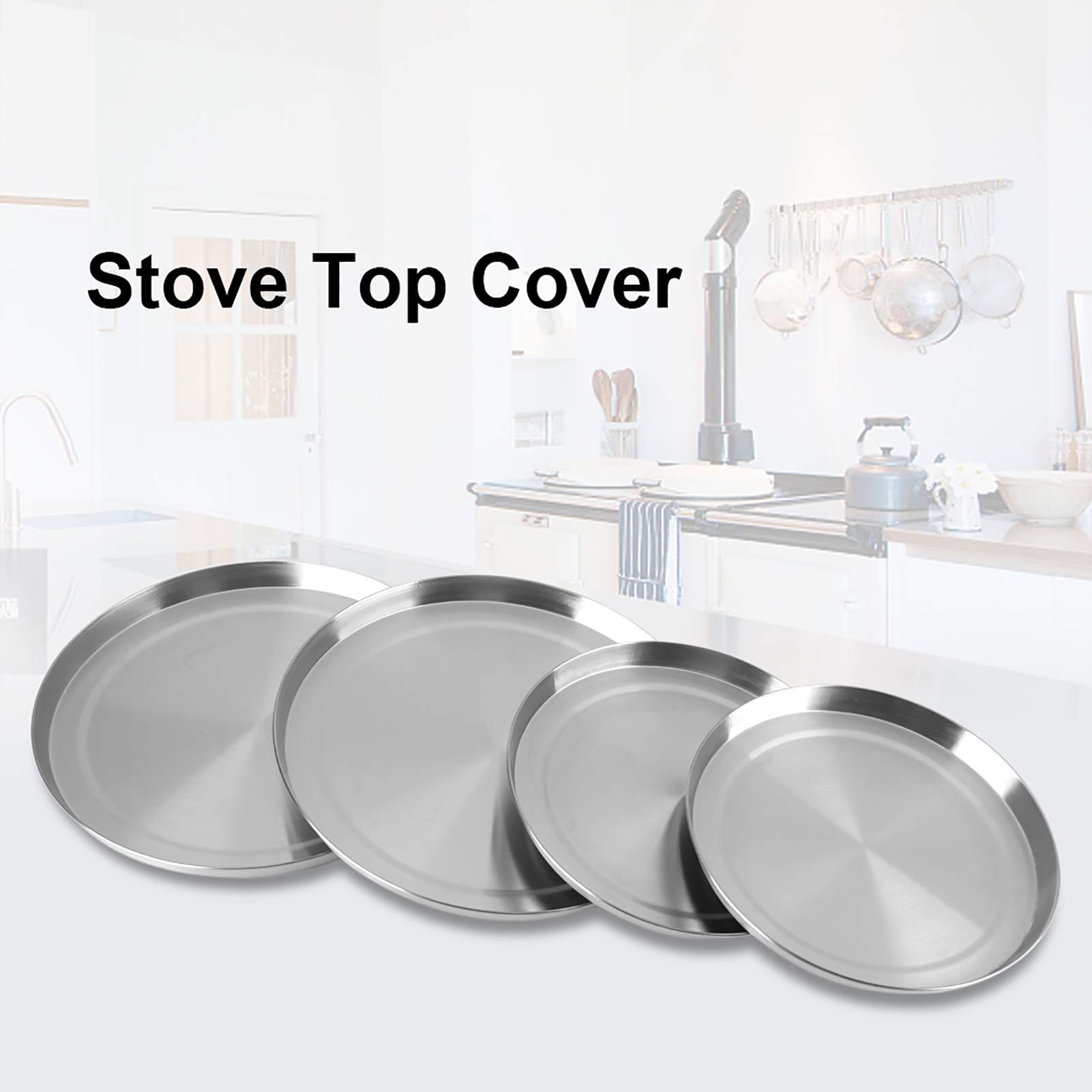 Kuuleyn Copribruciatori Acciaio Inox 4 Pezzi Argento 170/210 mm
