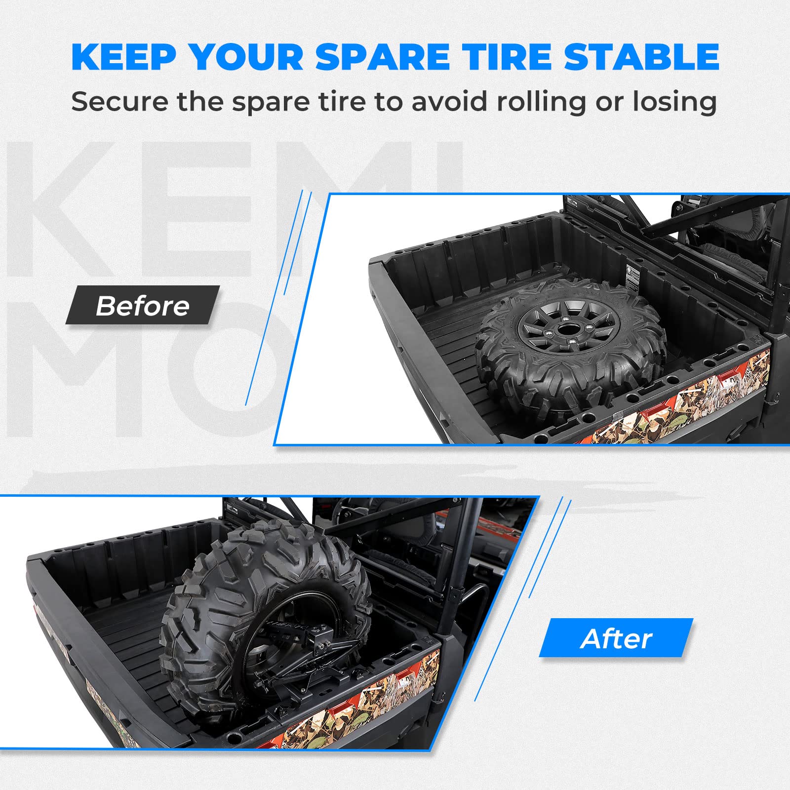 KEMIMOTO Ranger supporto ruota di scorta Polaris 500 1000 XP