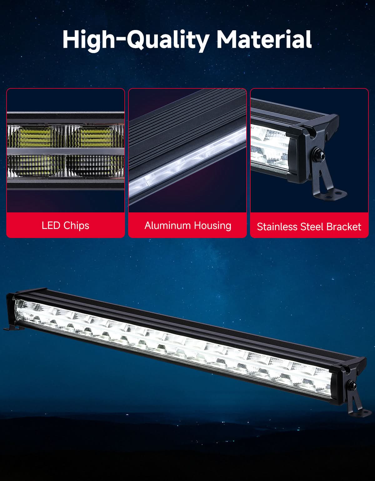 Kemimoto 31 pollici barra led combo 35200LM DRL
