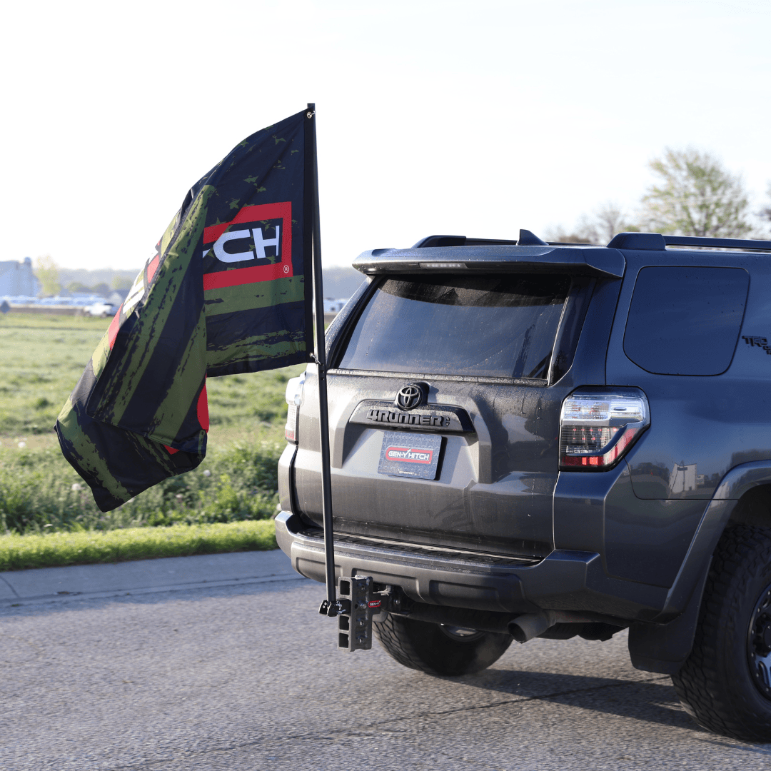 GEN-Y Hitch Flagpole Asta Portabandiera 183 cm Nera 55 mph