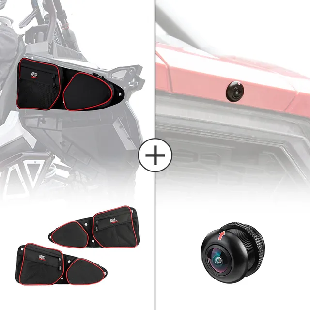 KEMIMOTO RZR XP 1000 borse porta e telecamera anteriore