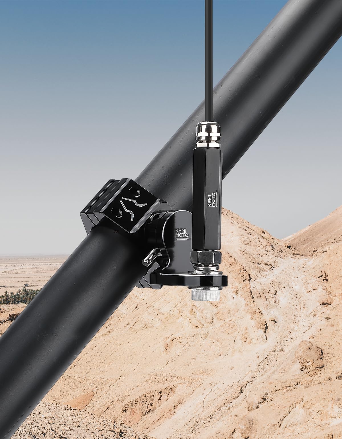 Kemimoto supporto bandiera 6,3 mm asta moto UTV nero