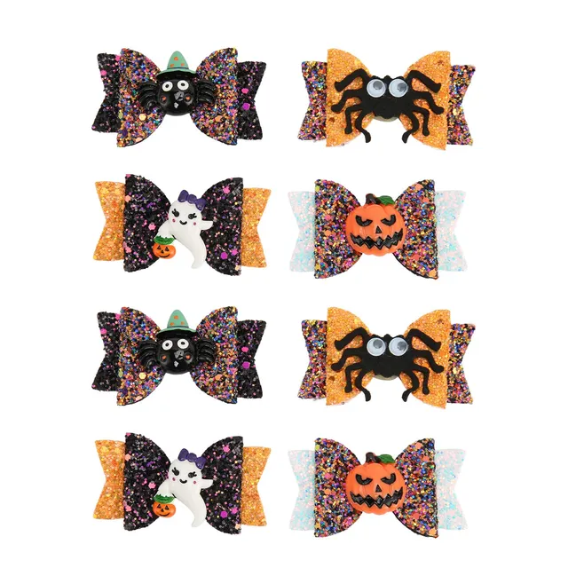 Kuuleyn Halloween Pelo Animali fiocchi cane 8 pezzi elastico