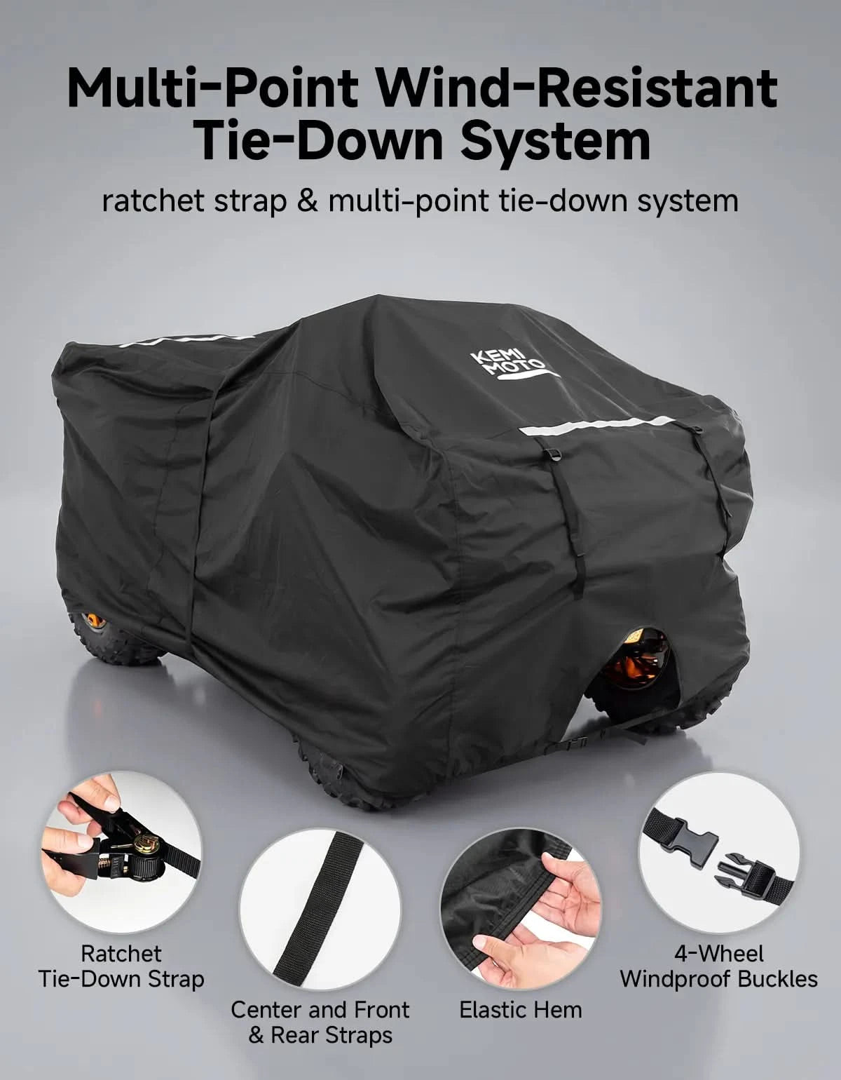 KEMIMOTO Sportsman telo copriquad 600D da traino