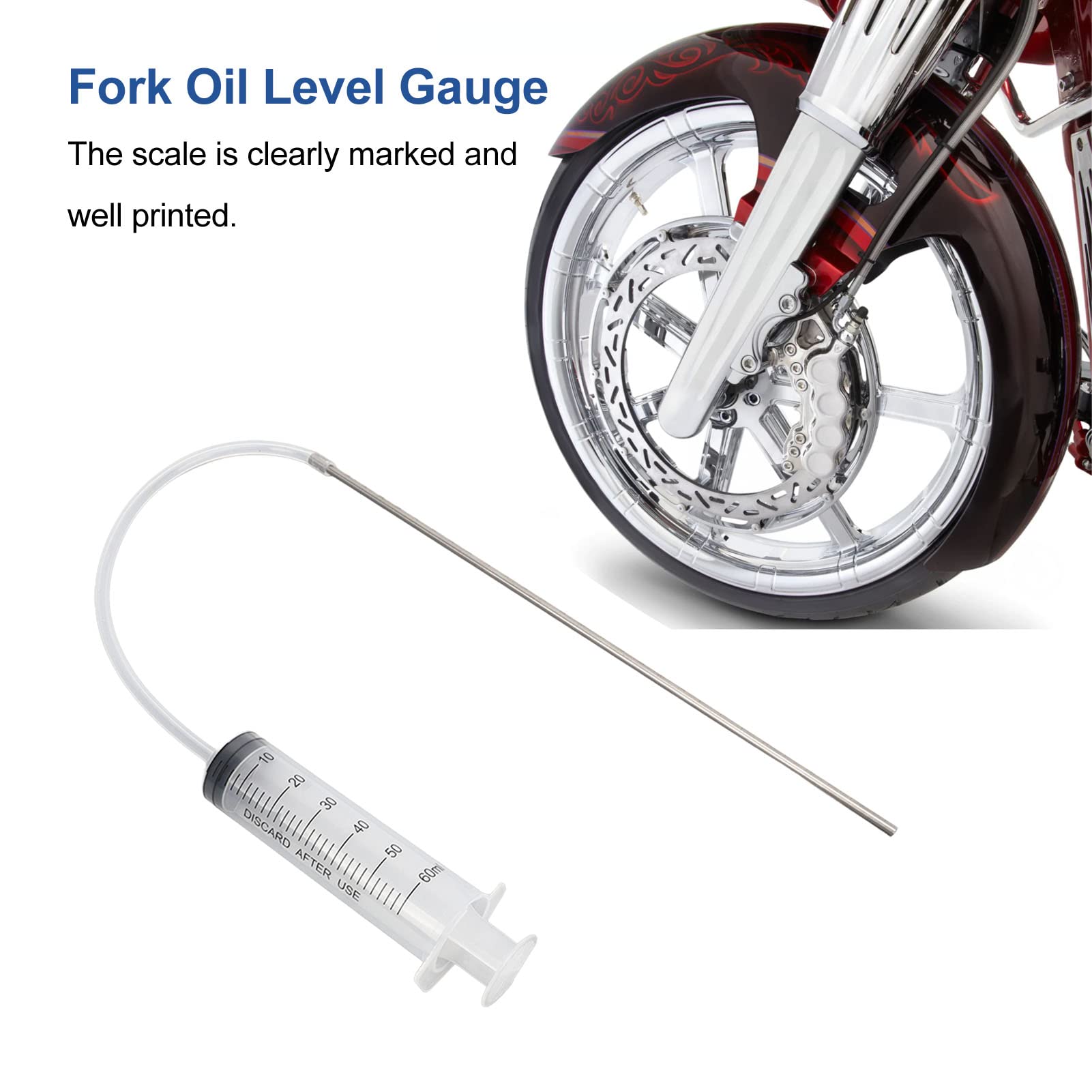 AOWINHIT Misuratore Livello Olio Forcella Moto Universale Regolabile