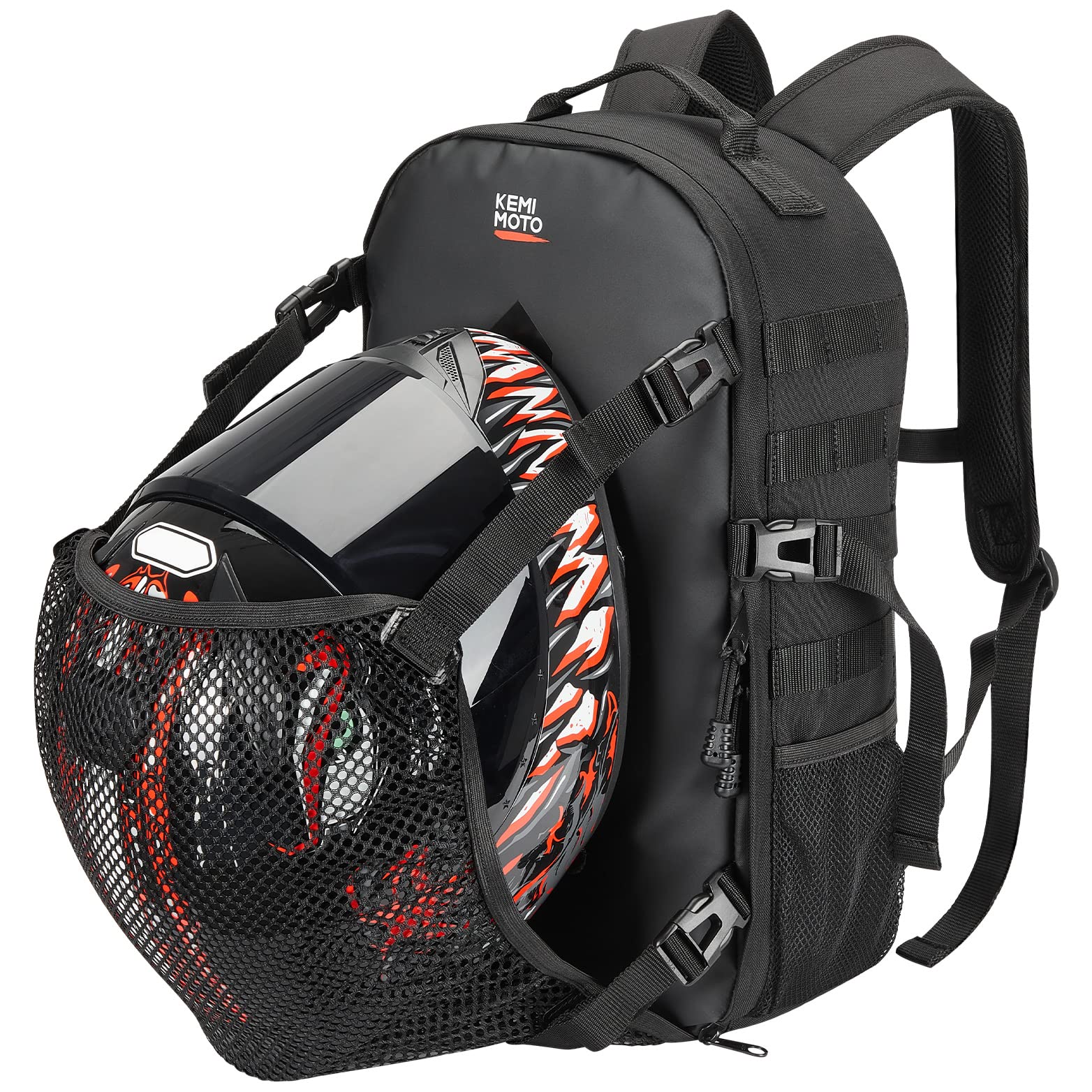 KEMIMOTO zaino moto porta casco 20L impermeabile nero
