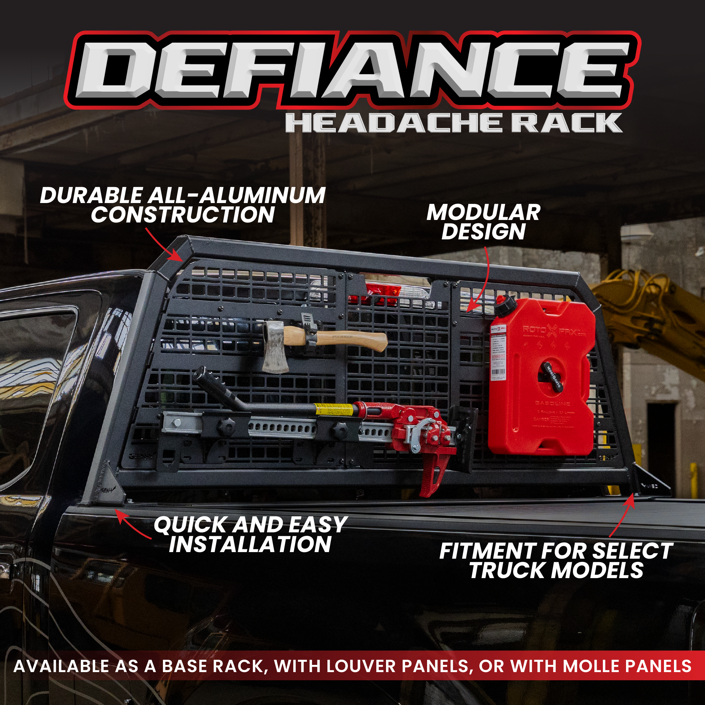 GEN-Y DEFIANCE Headache Rack protezione cabina Ford F250 F350 base