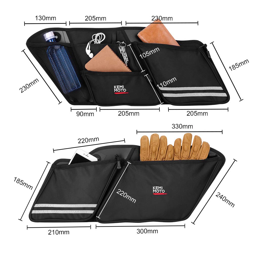 Kemimoto Touring organizer borse laterali moto 2pz divisori
