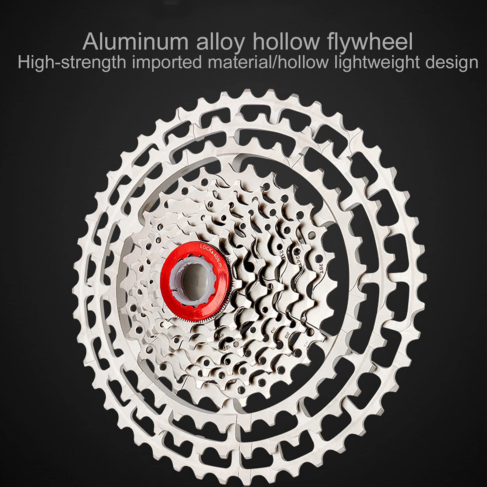 Hapivida Cassetta Bici 11-46T 10/11 Velocità Argento