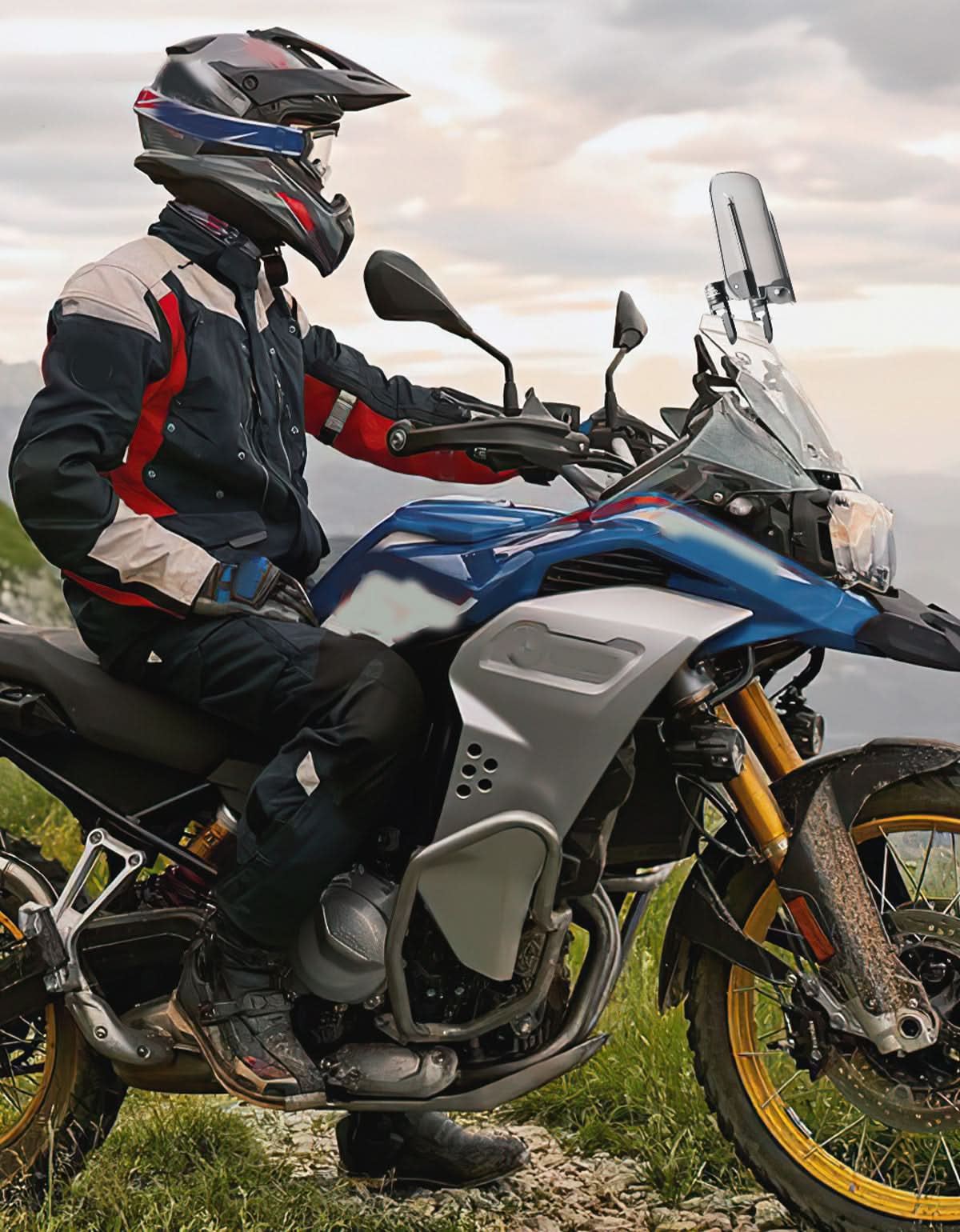 KEMIMOTO Deflettore Parabrezza Moto Universale Alluminio Regolabile