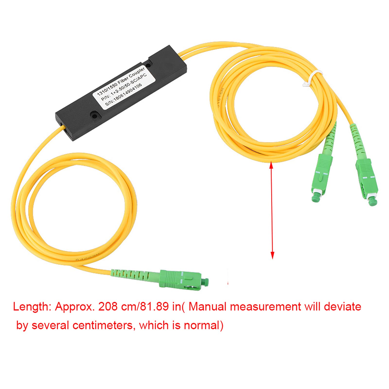 Kuuleyn 1X2 Splitter Fibra Ottica SC APC Monomodale