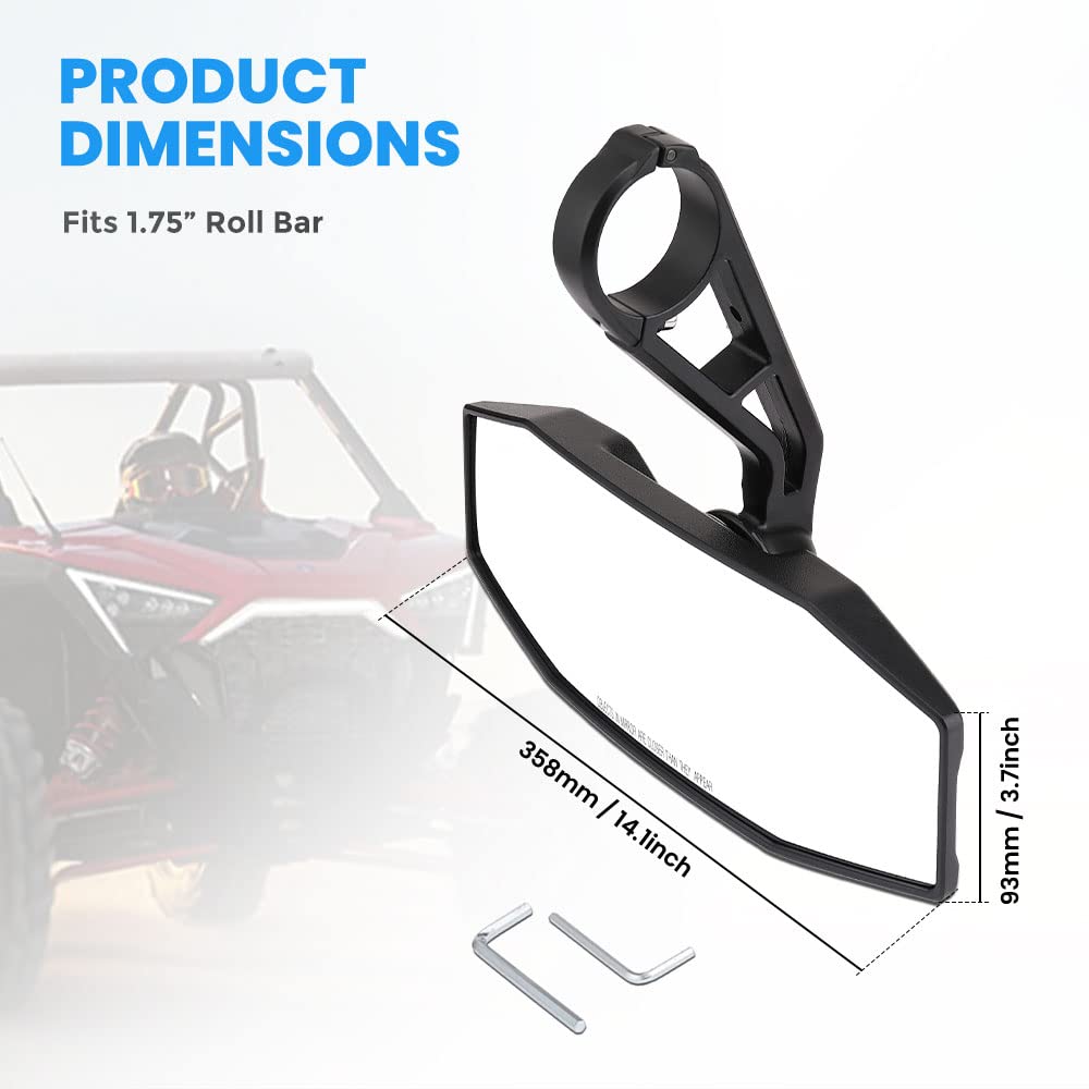 KEMIMOTO specchietto centrale per roll bar 1.75" grandangolo
