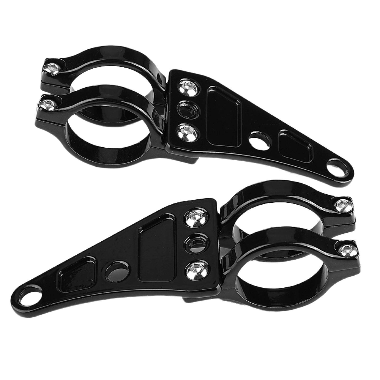 Kuuleyn staffa faro moto alluminio nera 2 pezzi 35-43 mm