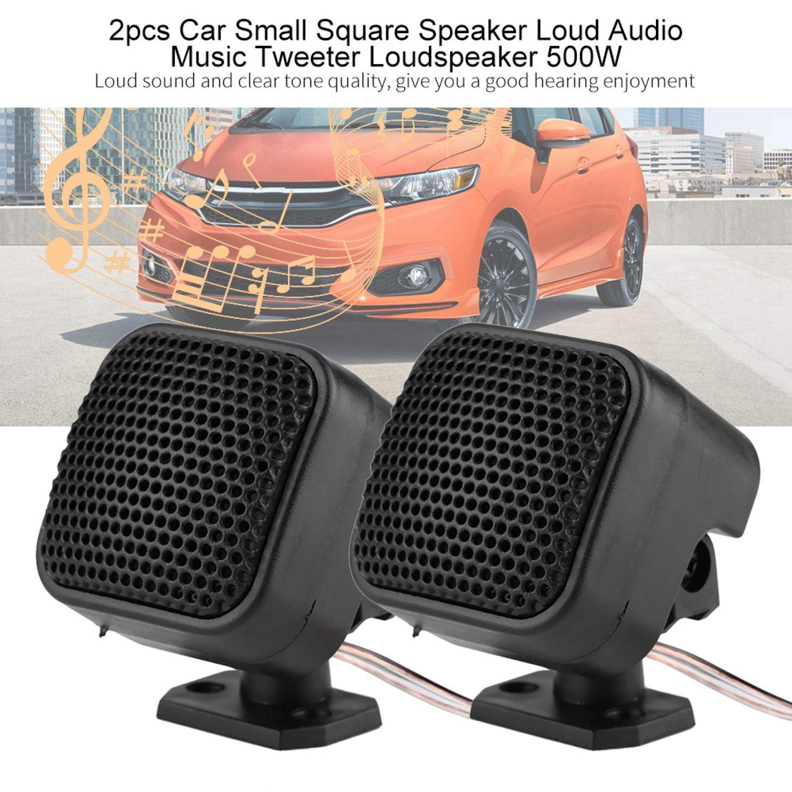 Kuuleyn Tweeter Auto Quadrati 500W 2 Pezzi Neri
