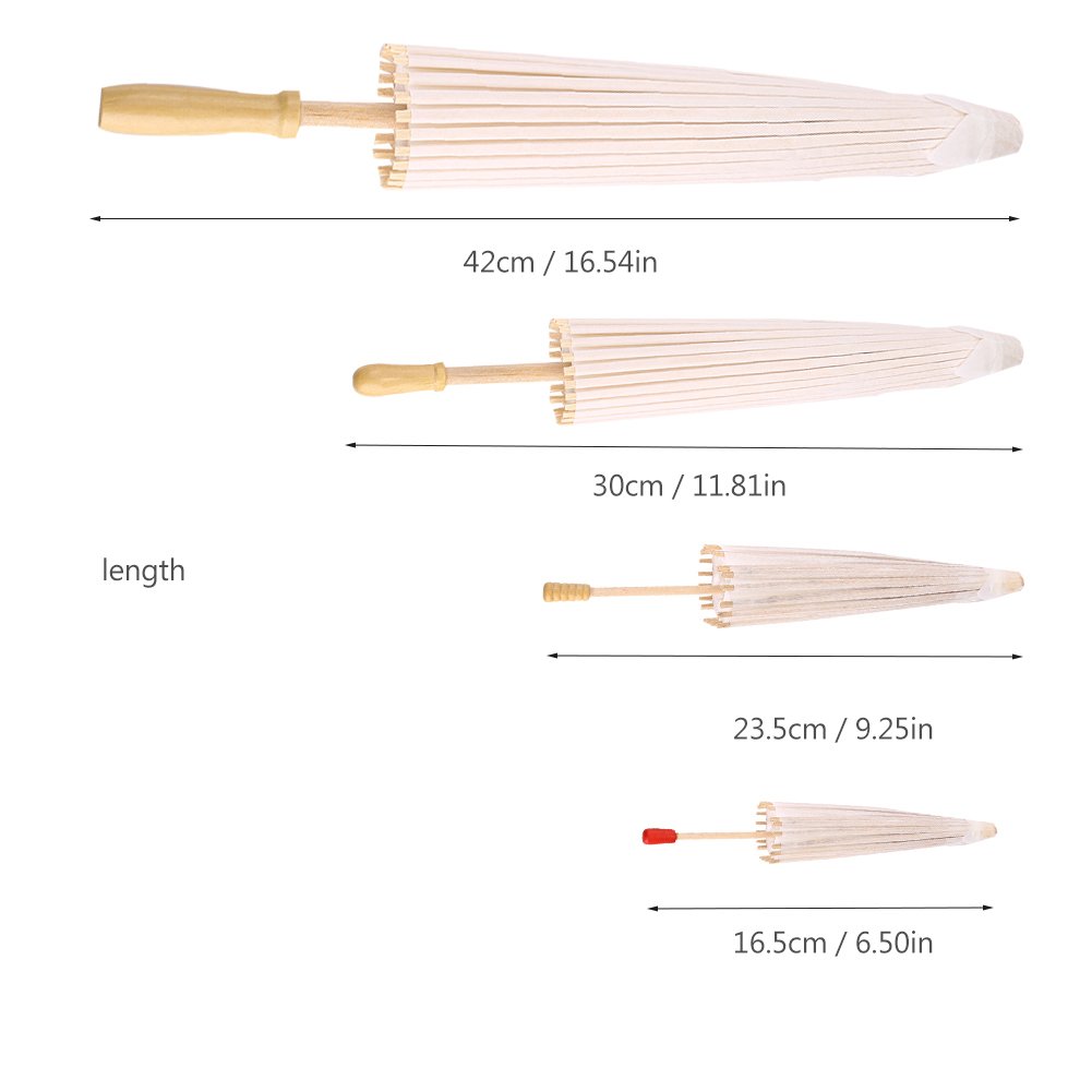 Kuuleyn Ombrello Carta Bianco 40 cm Decorazione Matrimonio