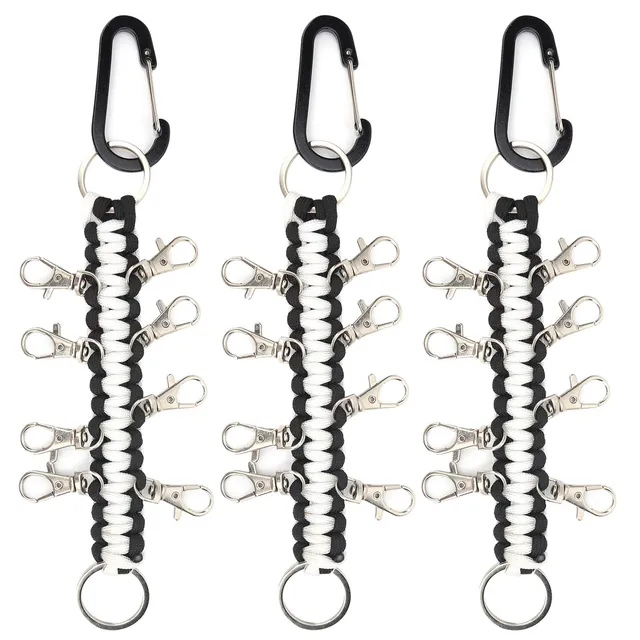 Kuuleyn Moschettone Paracord Zaino 3 Pezzi Portachiavi