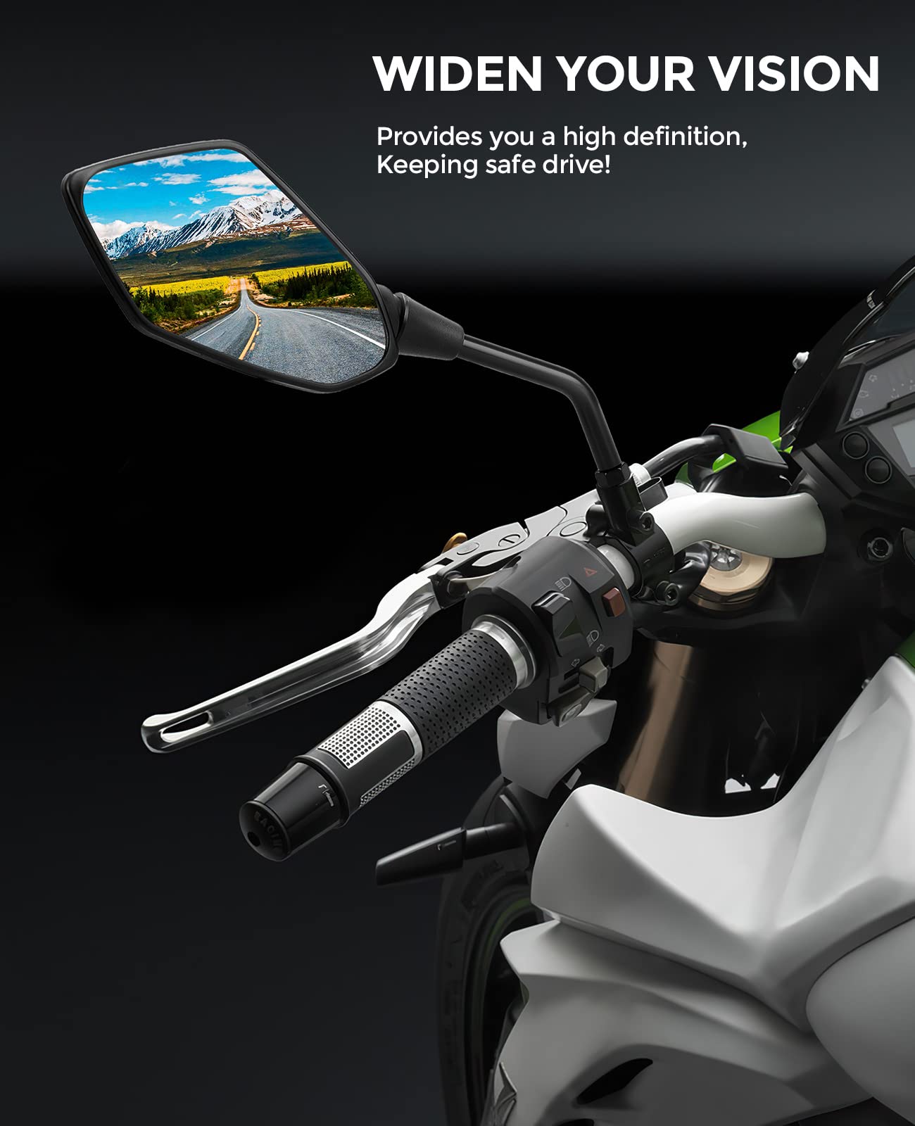 KEMIMOTO Specchi Moto Universali M8 M10 grandangolari