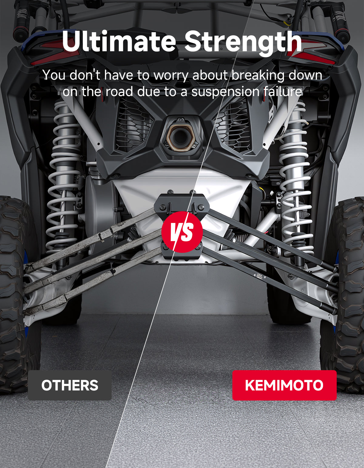 Kemimoto Maverick X3 bracci posteriori 72 pollici acciaio rinforzato