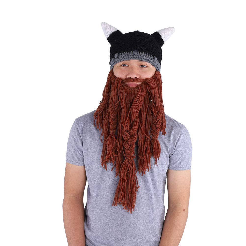 Kuuleyn Cappello Barba Vichingo Lana Caffè Caldo