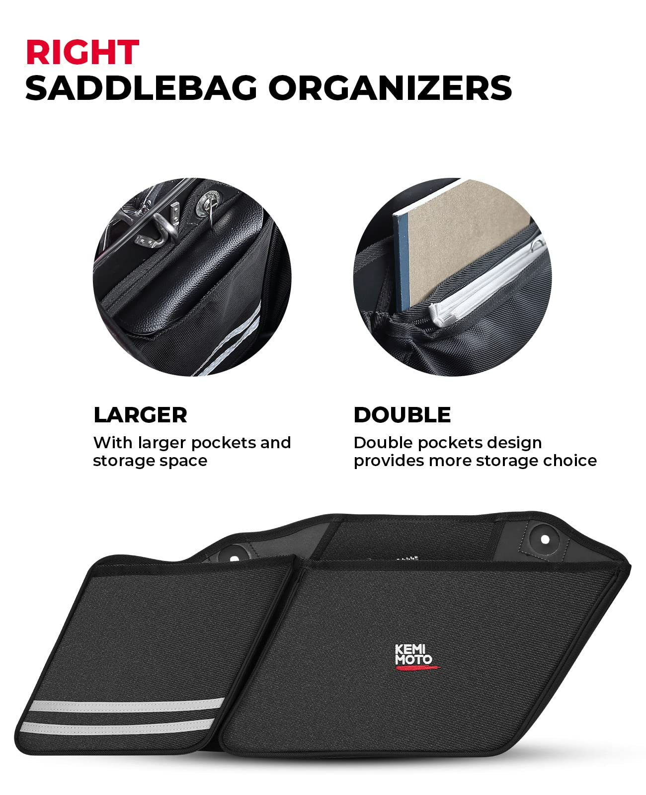 Kemimoto organizer borse Harley Street Glide 2 pezzi