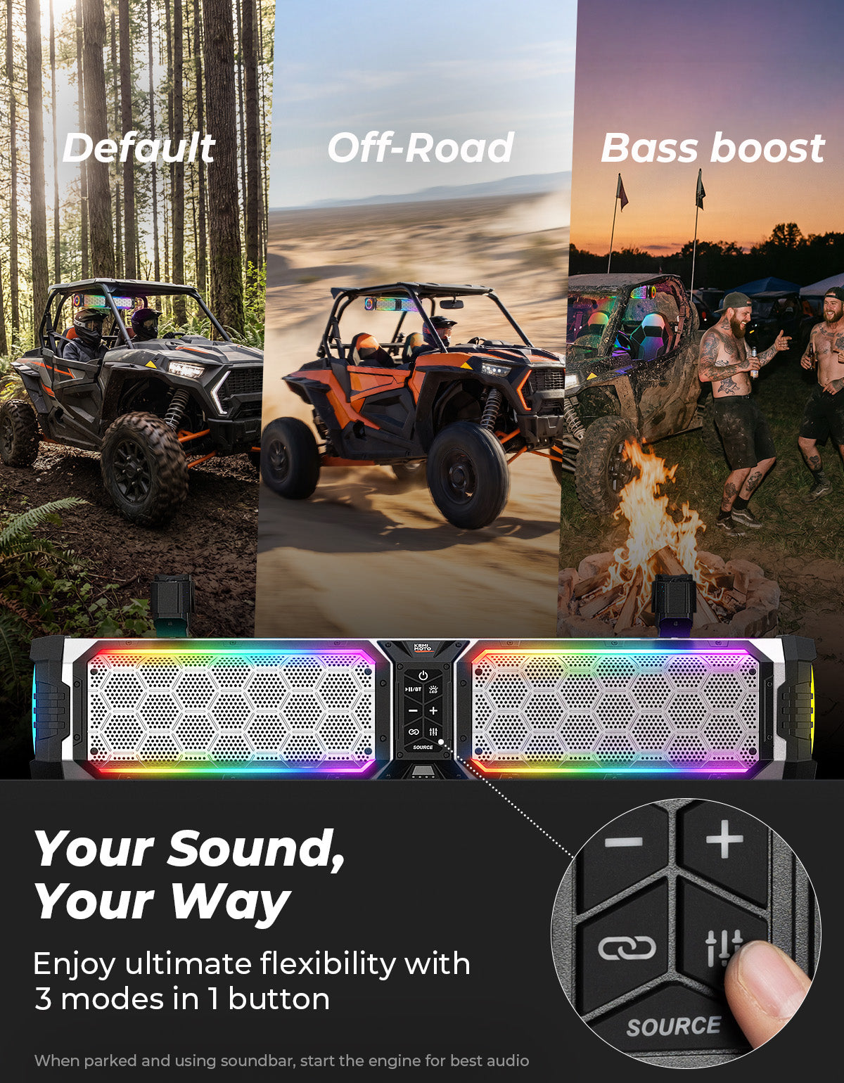 KEMIMOTO Midnight S70 Gen2 soundbar 680W IP66