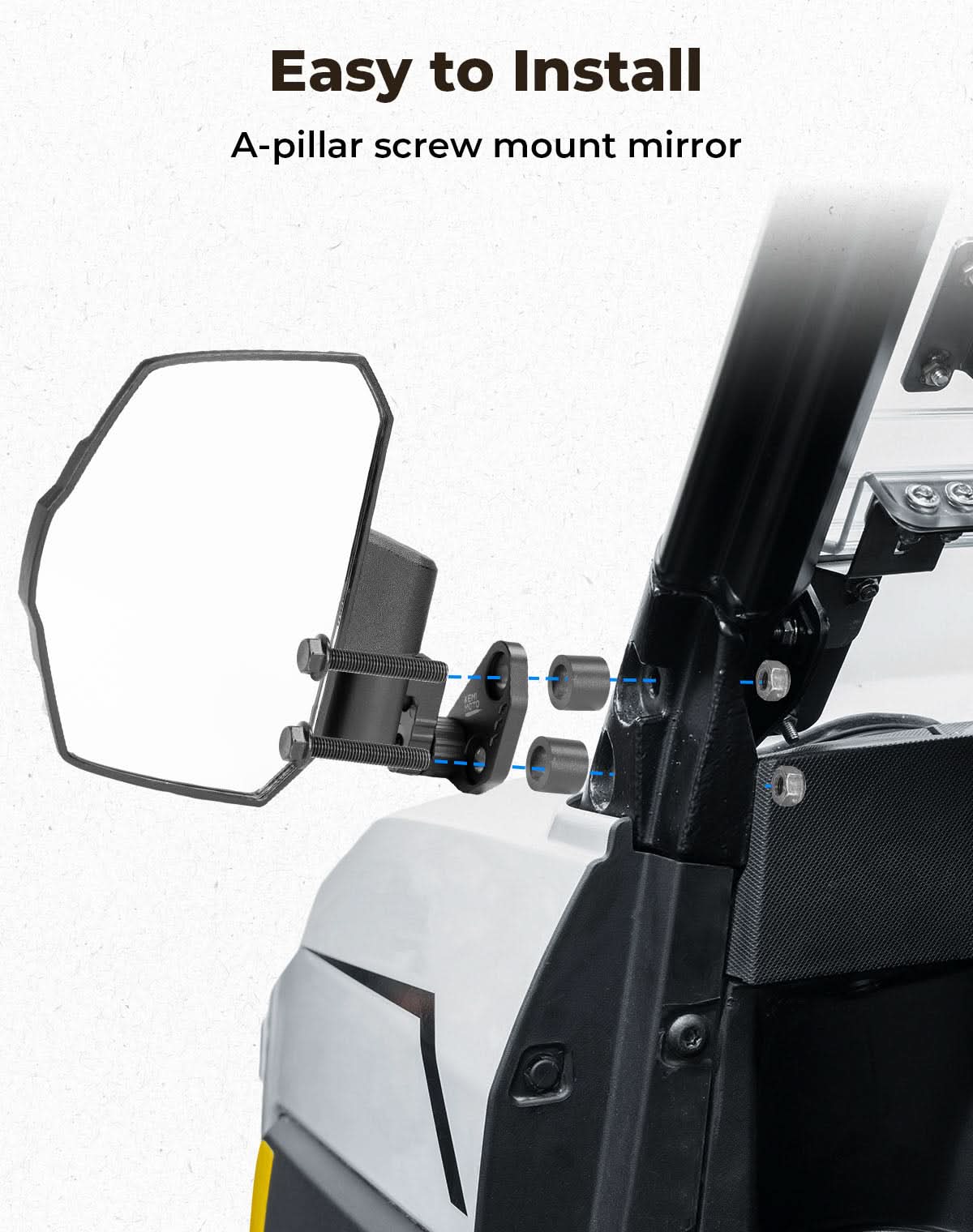 KEMIMOTO Specchietti Laterali Ranger XP 1000 Regolabili