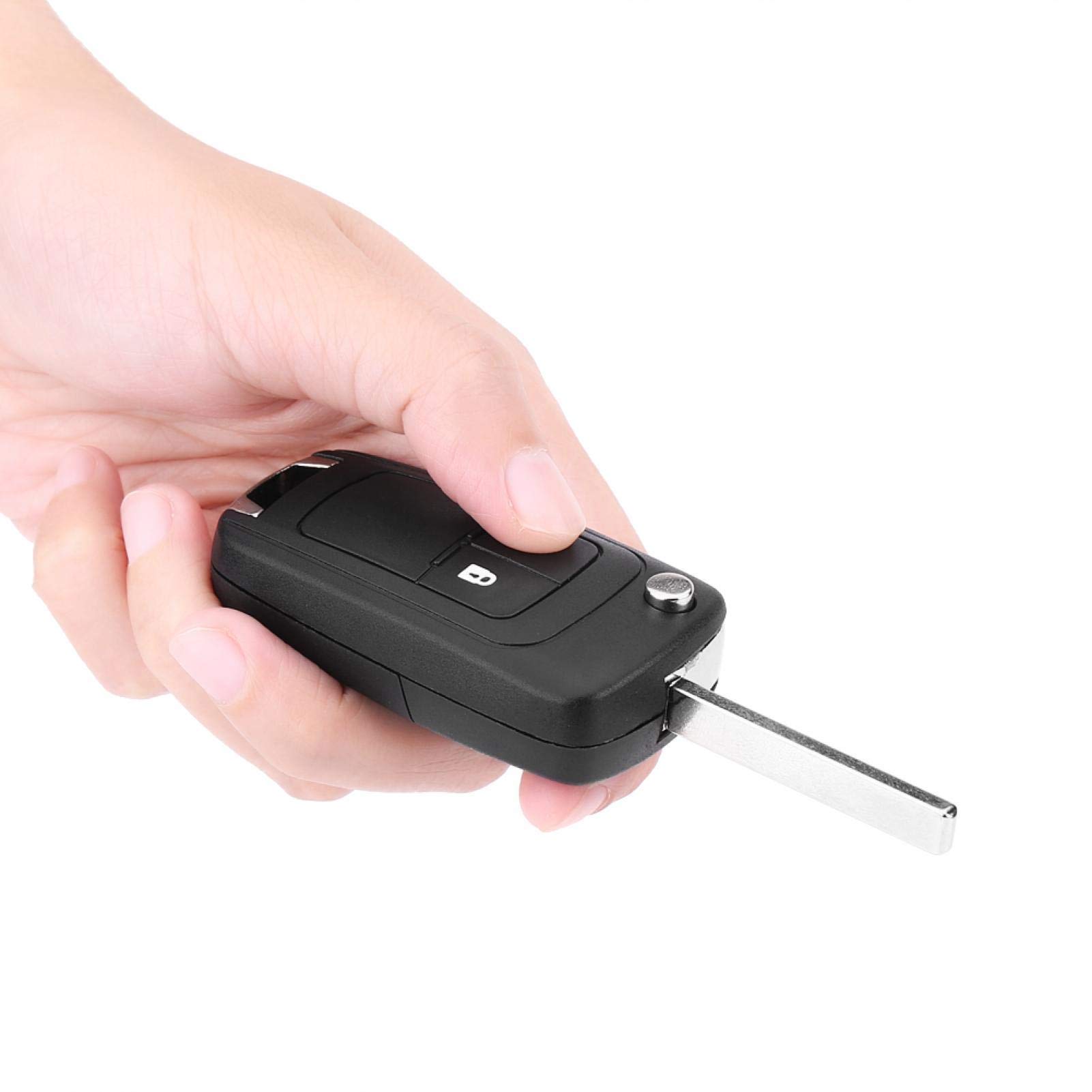 Kuuleyn Guscio Chiave Auto 2 Pulsanti Opel Astra Nero