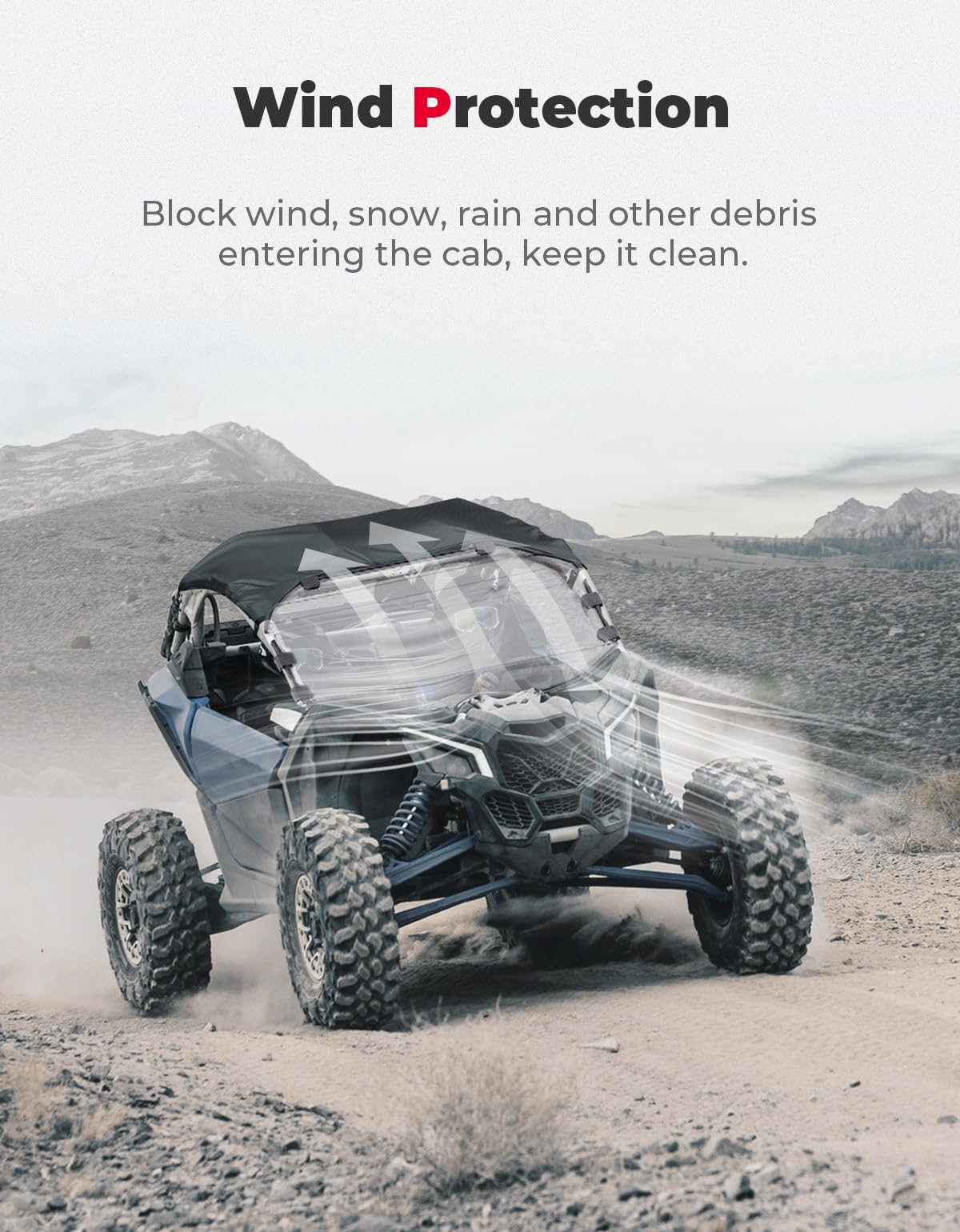 Kemimoto Maverick X3 parabrezza anteriore in 3 pezzi
