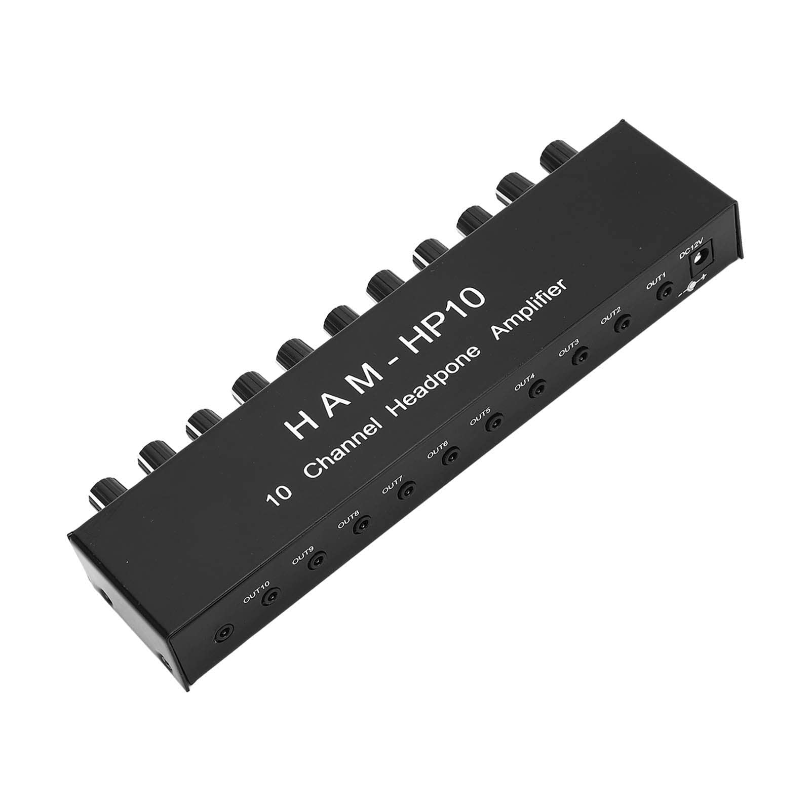 AOWINHIT Amplificatore Cuffie 10 Canali 3,5 mm lega alluminio