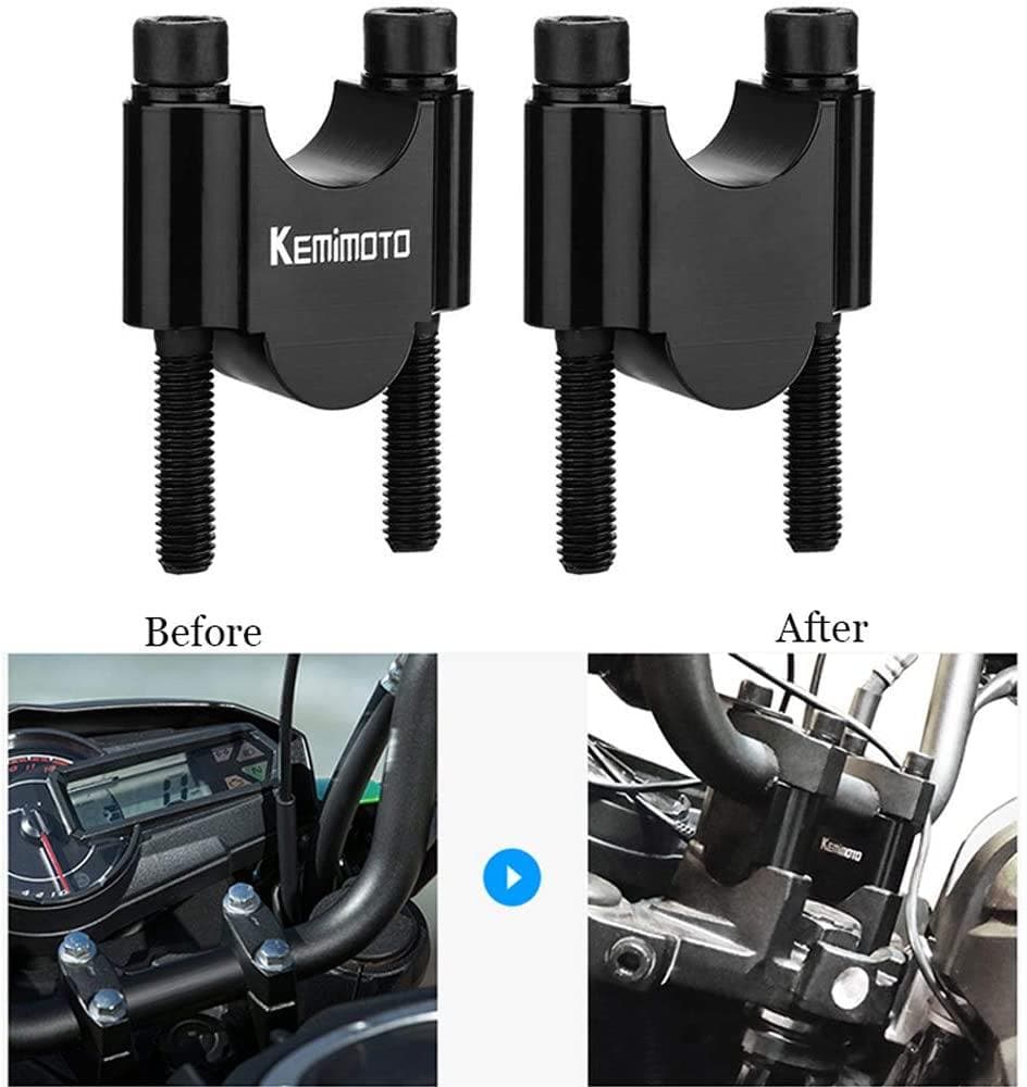 Kemimoto FHBUN026BK rialzo manubrio 30mm nero 22mm