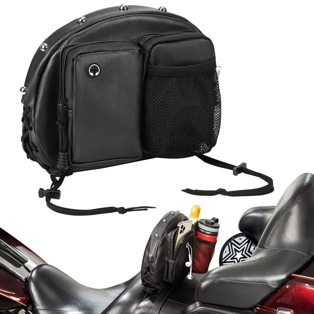 Kemimoto schienale organizer borsa moto in pelle PU