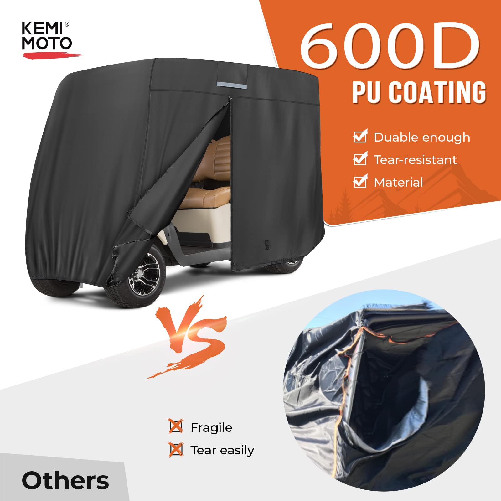 KEMIMOTO B0115-01001 telo golf cart 2-4 posti 600D
