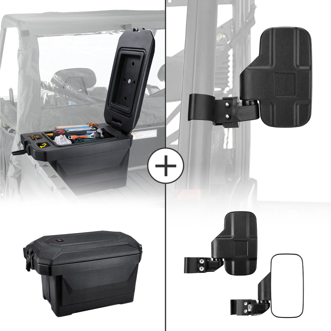 KEMIMOTO kit specchi e bauletto 45L Polaris Ranger
