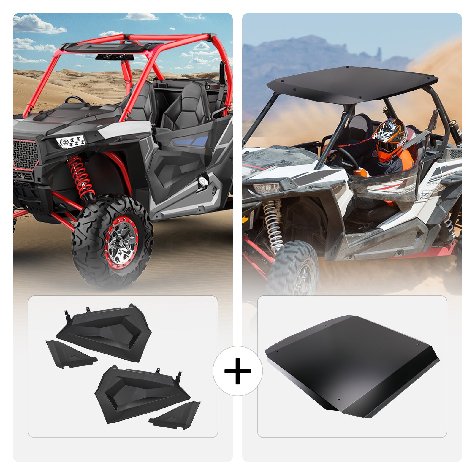 KEMIMOTO RZR mezze porte + tetto alluminio kit