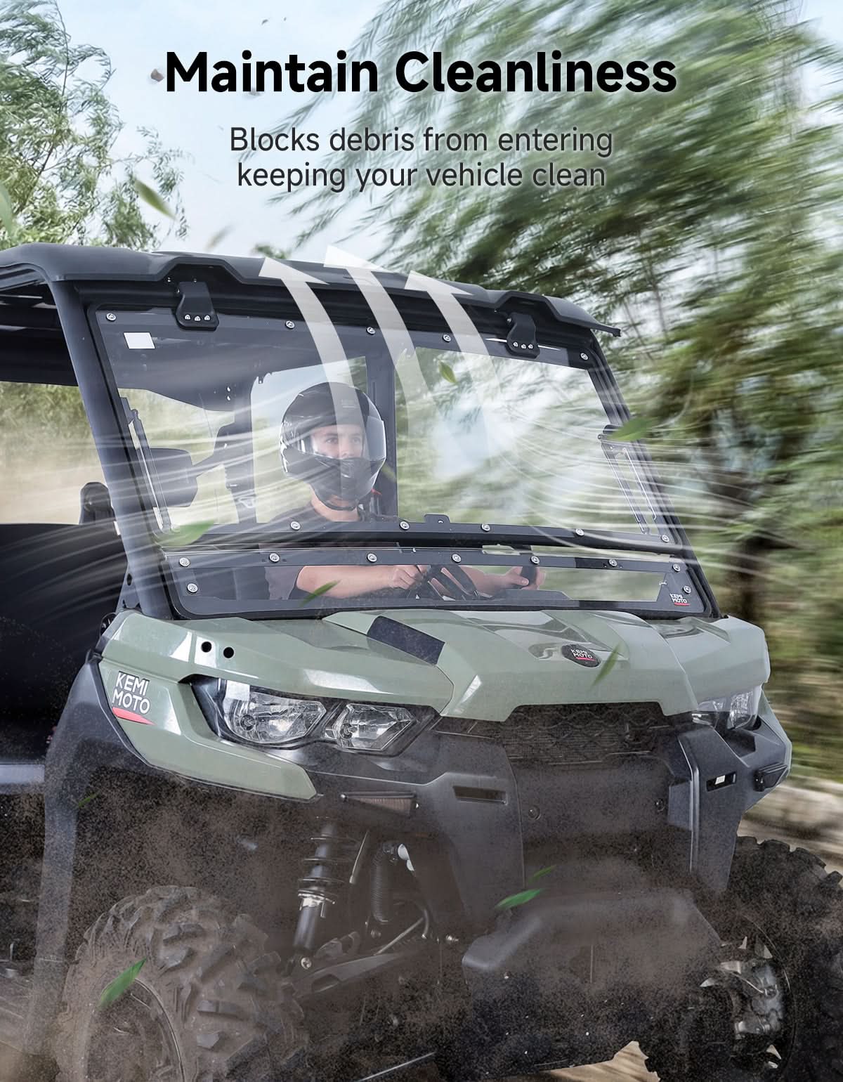 KEMIMOTO Defender parabrezza ribaltabile HD5-HD10 MAX 2016+