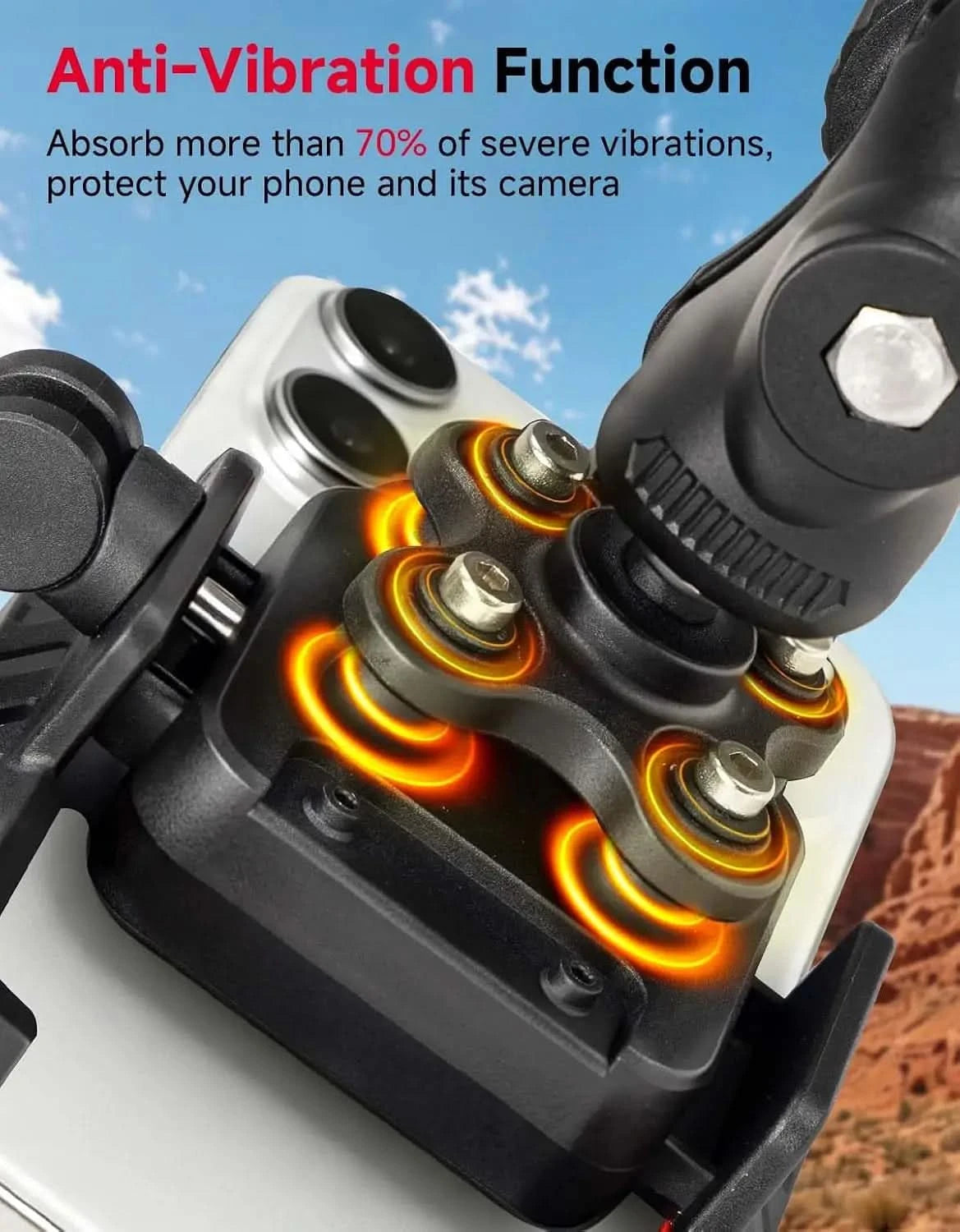 KEMIMOTO Supporto Telefono UTV Pro-Fit Antivibrazione
