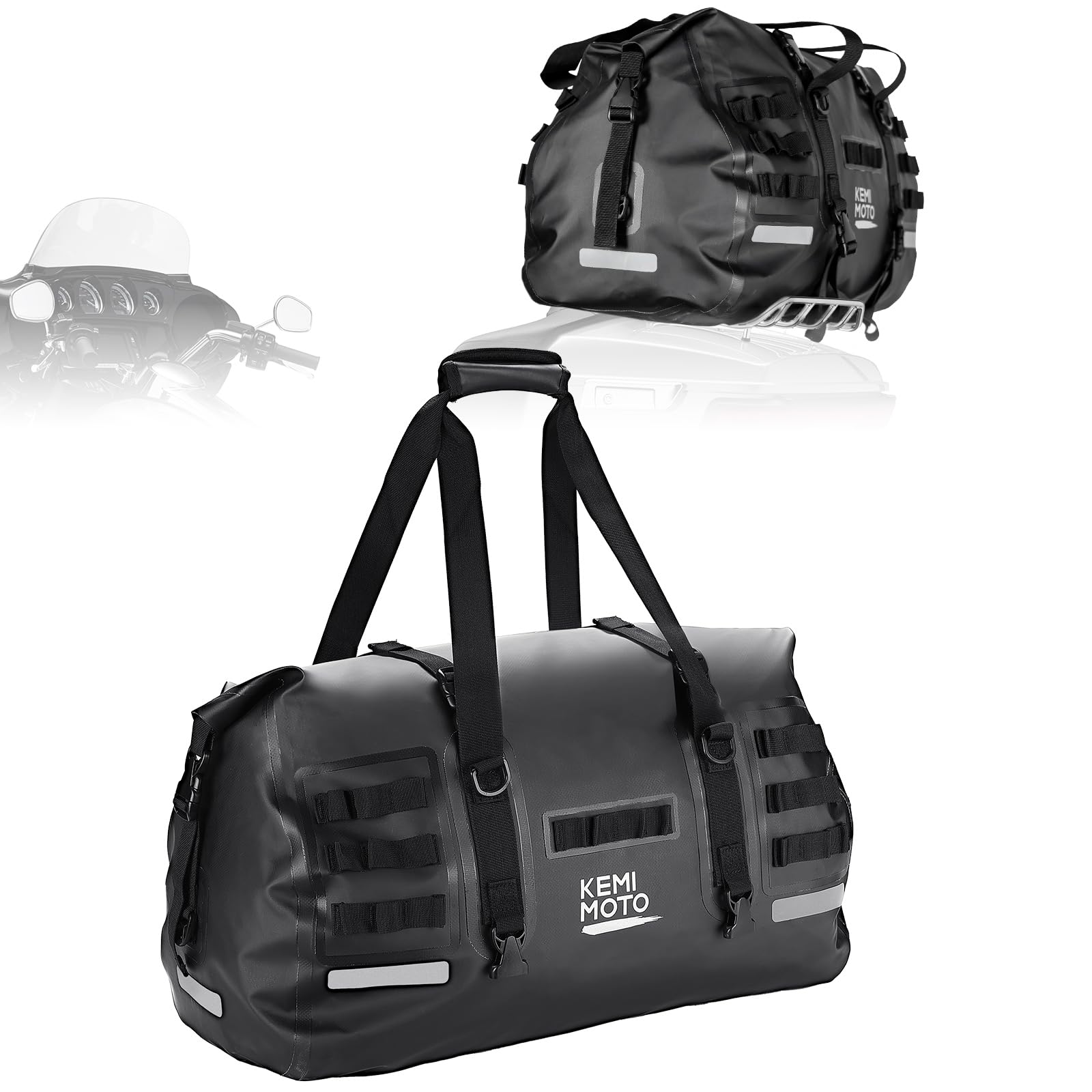KEMIMOTO 50L borsone moto impermeabile 50 litri PVC