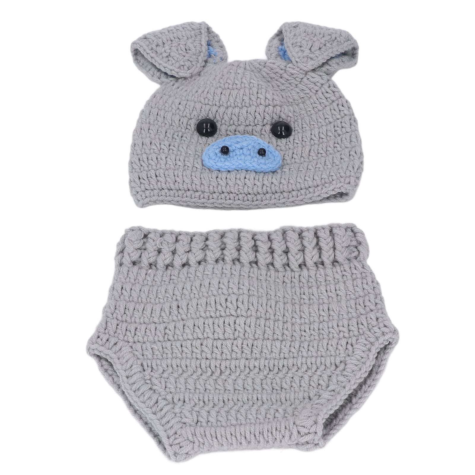 AOWINHIT Costume Foto Neonato Animali Lago Blu 0-3 Mesi 2 Pezzi