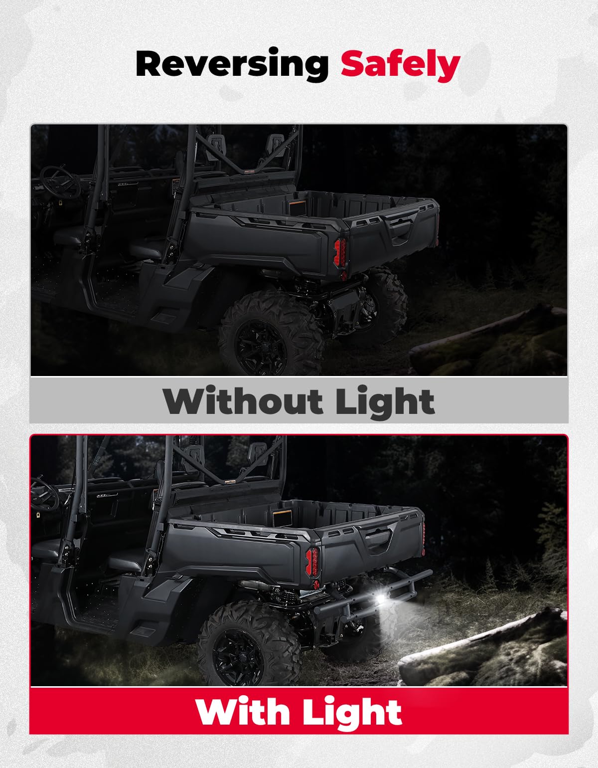 Kemimoto Defender paraurti posteriore con luce acciaio